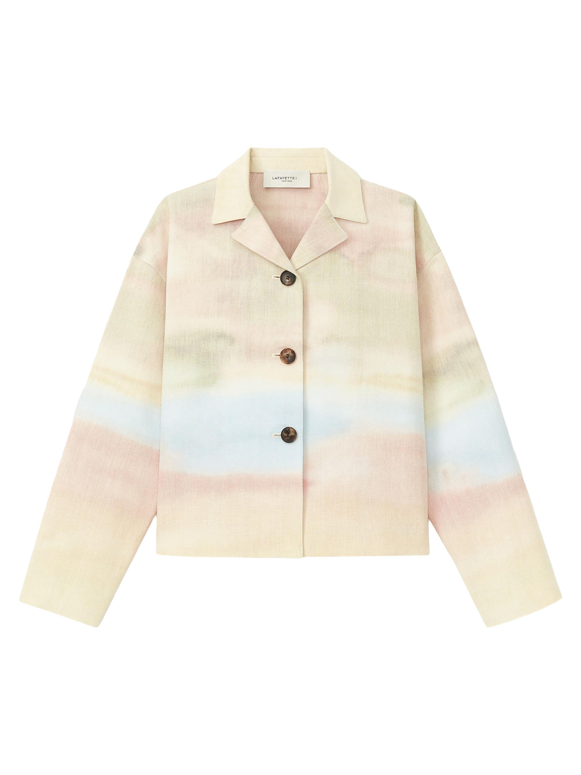 Lafayette 148 New York Women's Drop Shoulder Cropped Jacket - Straw Multi