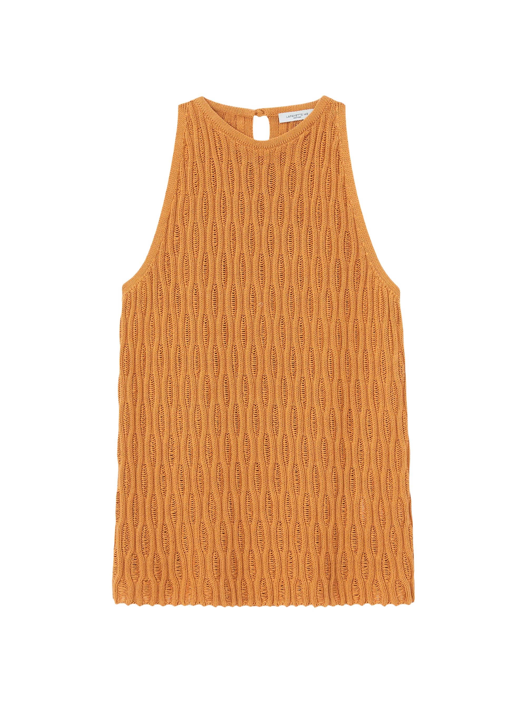 Lafayette 148 New York Women's Honeycomb Halter Tank - Terracotta