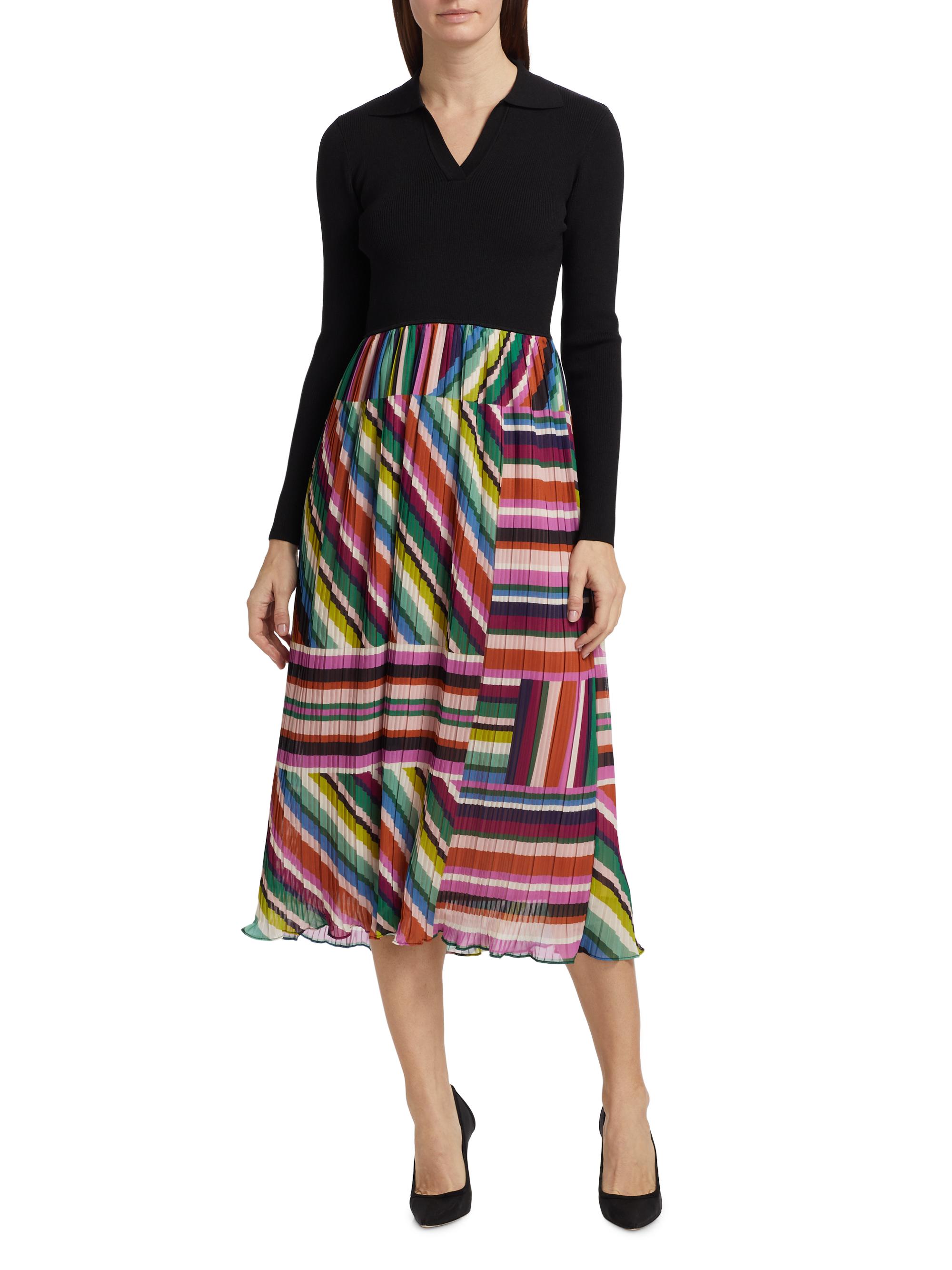 knee length dresses for ladies Sleeveless Contour Pleated Midi Dress – Elie Tahari