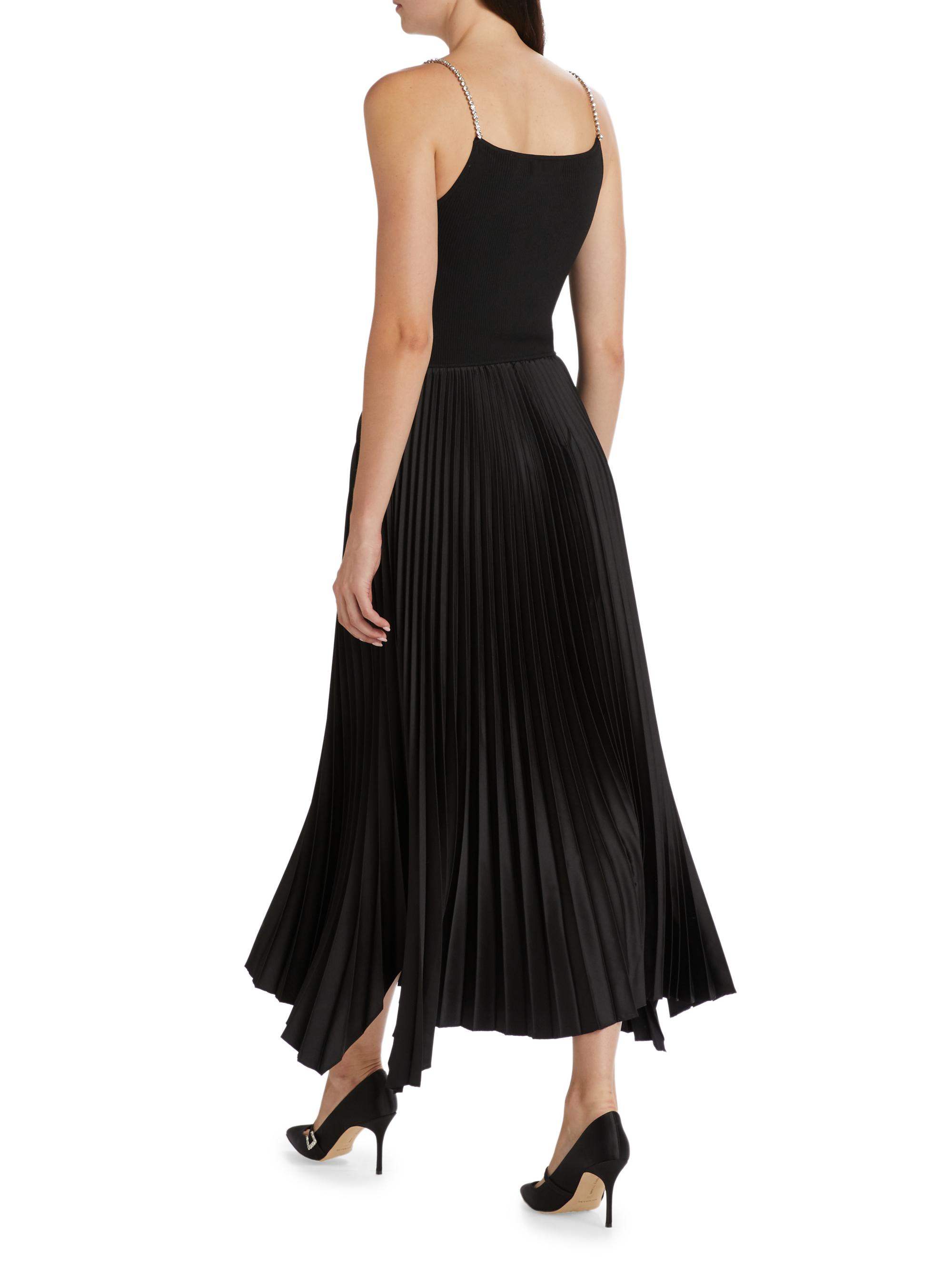 Elie Tahari Mave Embellished Pleated Midi-Dress Saks Fifth Avenue