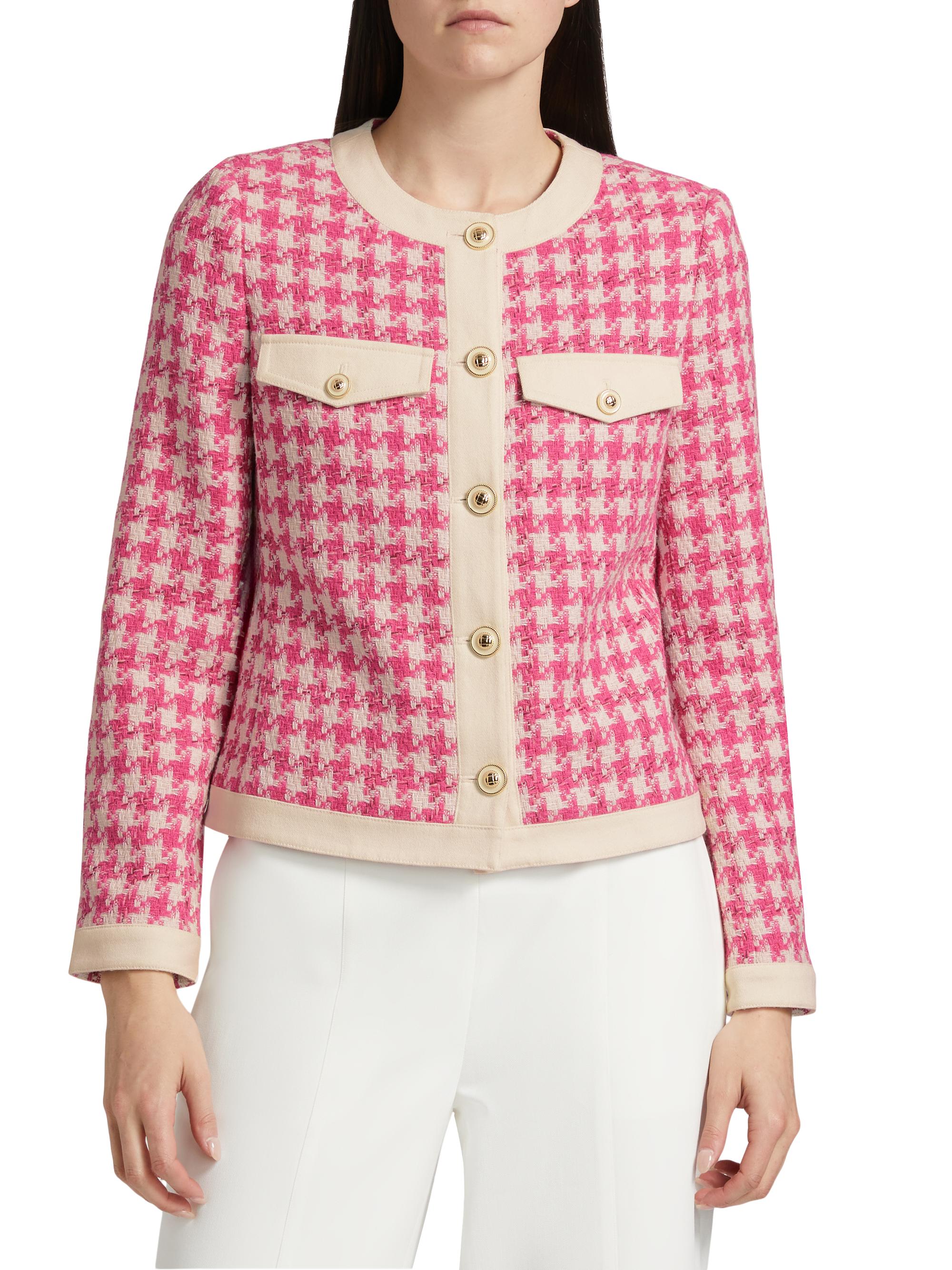 Elie Tahari Farley Houndstooth Jacket | Saks Fifth Avenue