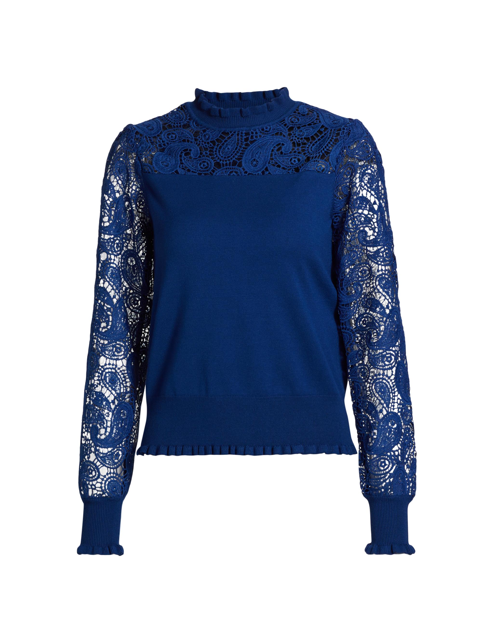 Elie Tahari The Yana Rib-Knit Mock-Turtleneck Sweater | Saks Fifth