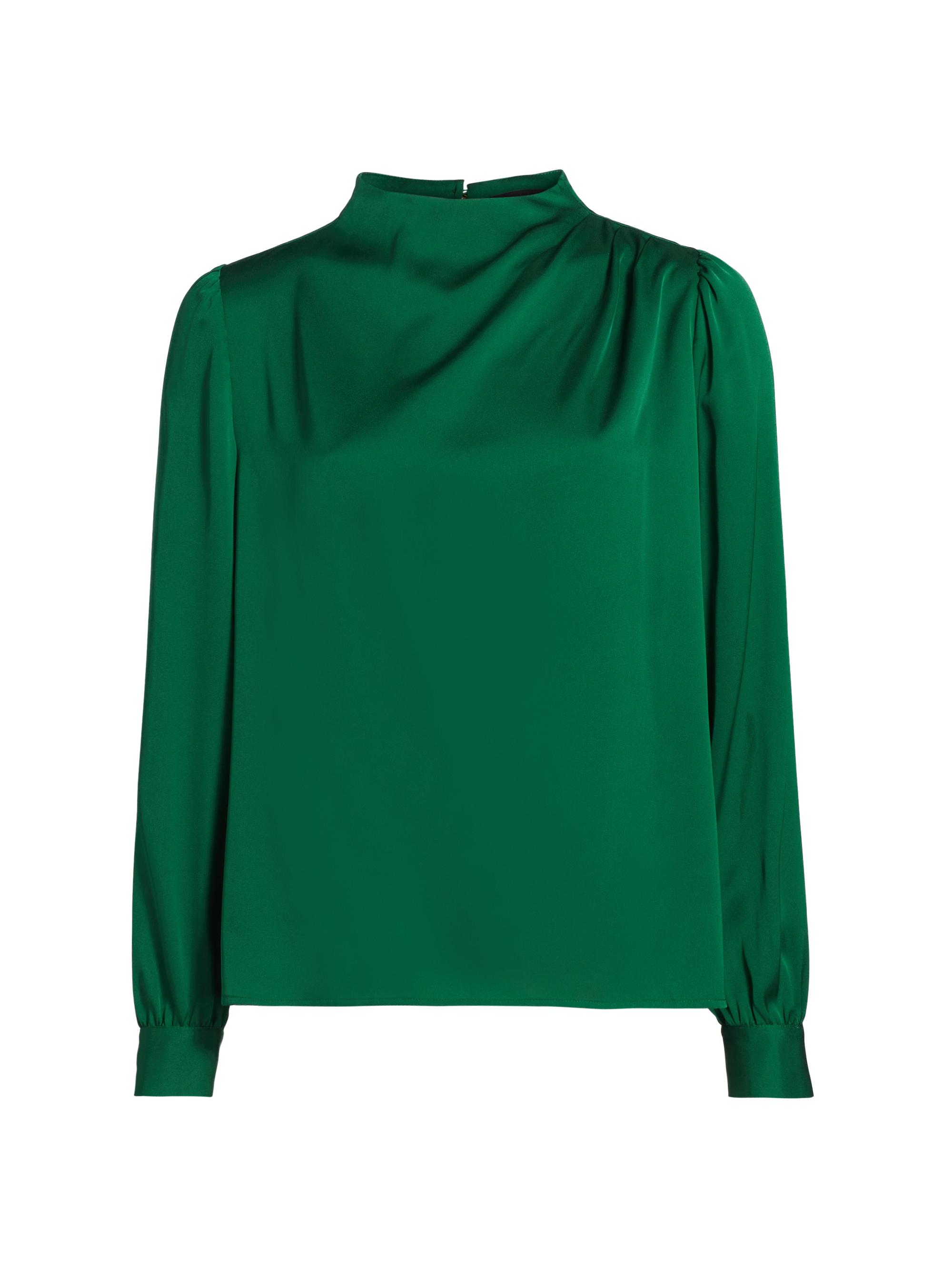 Elie Tahari Women's Tien Drape Blouse - Garden Grove