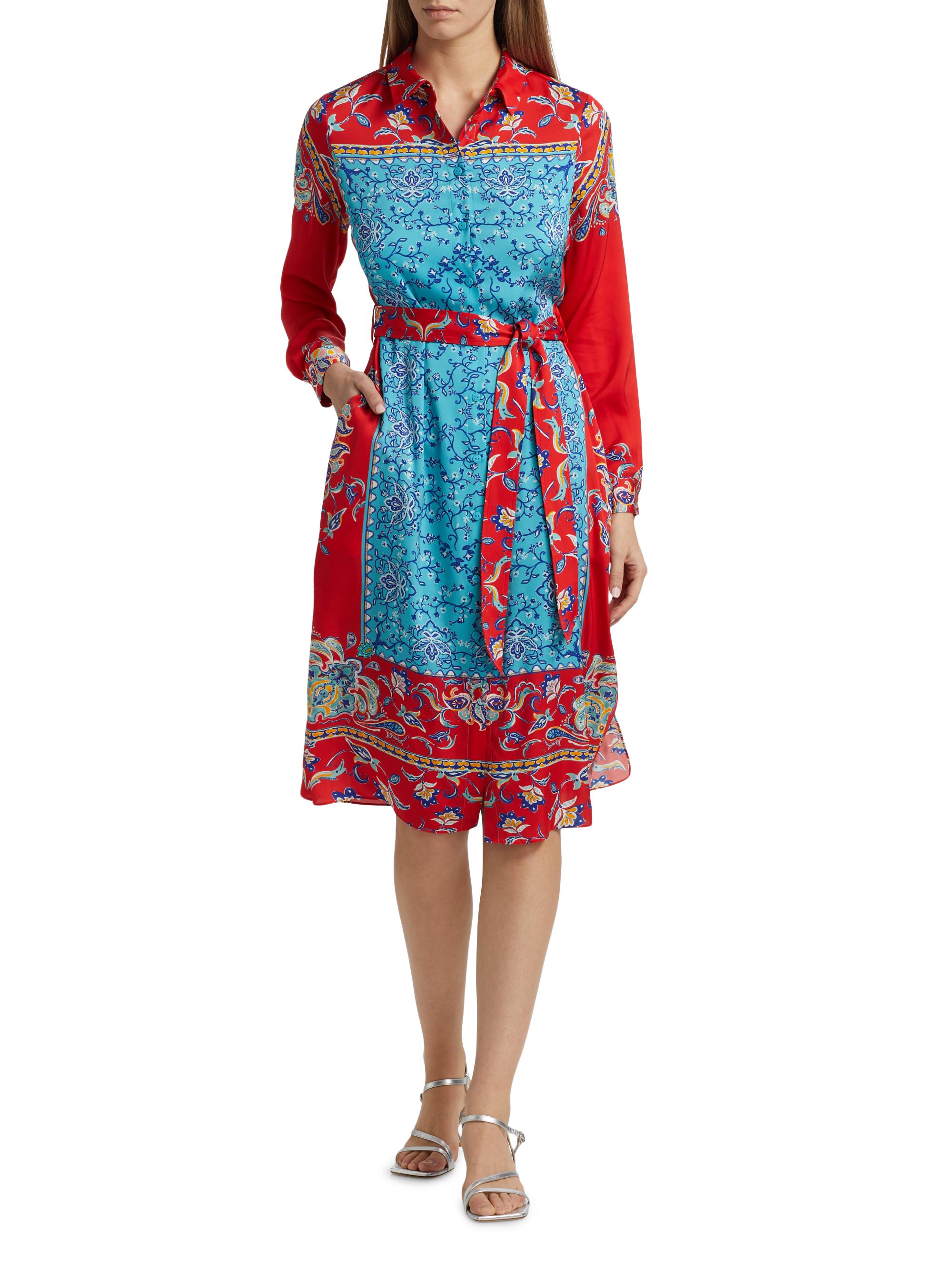 Elie Tahari The Paulina Isle of Capri Silk Printed Dress | Saks