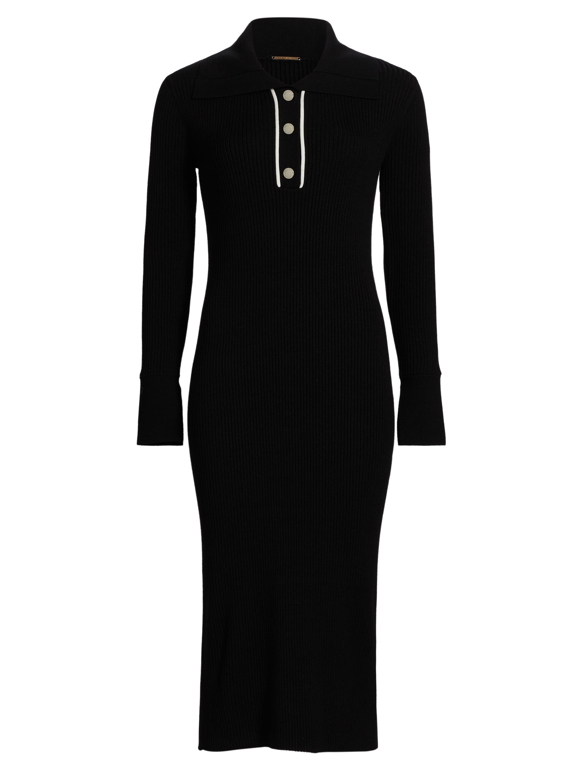 Saks Fifth Avenue Contrast Rib-Knit Midi-Dress | Saks Fifth Avenue