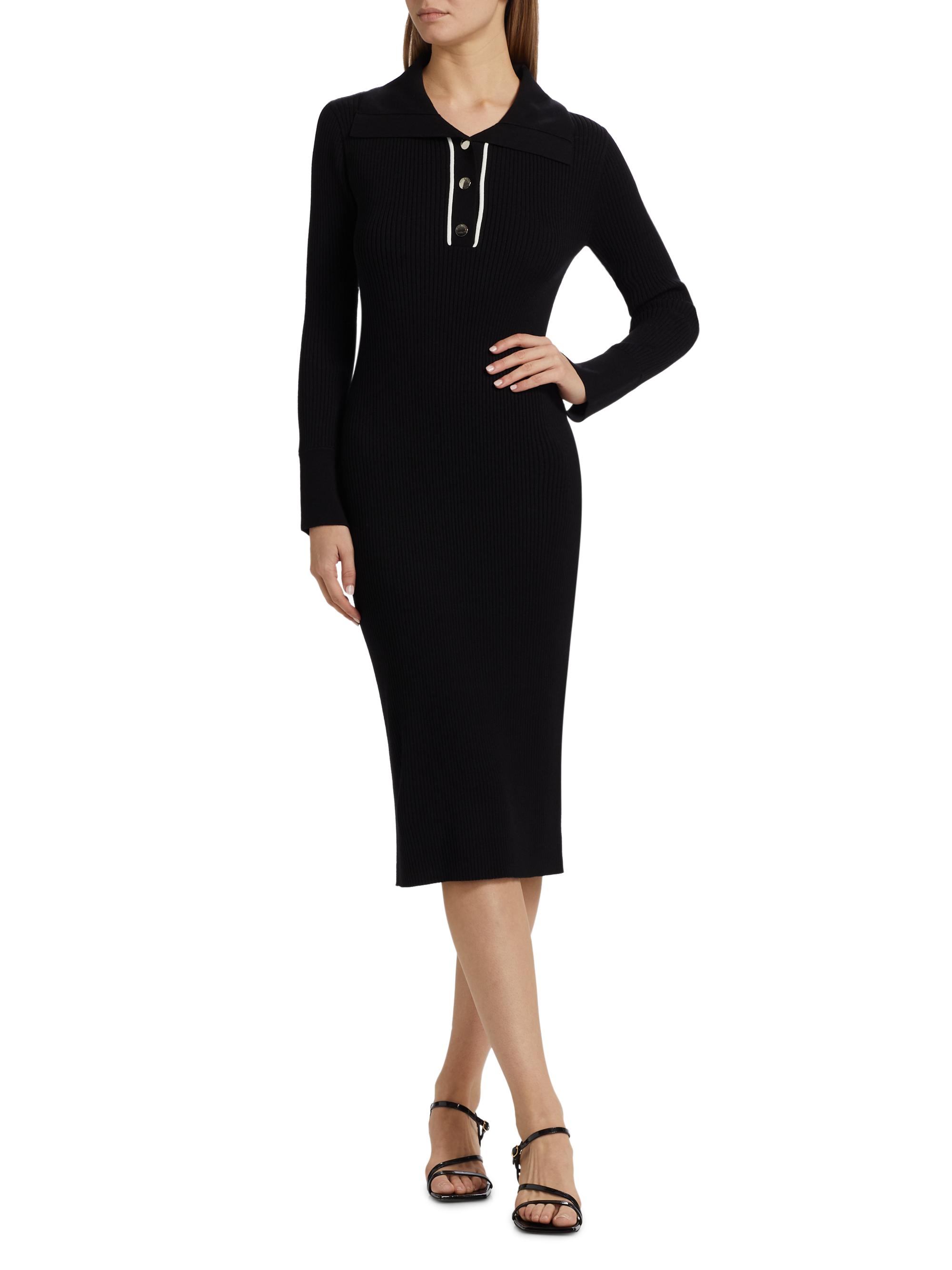 Elie Tahari The Zadie Rib-Knit Midi-Dress | Saks Fifth Avenue