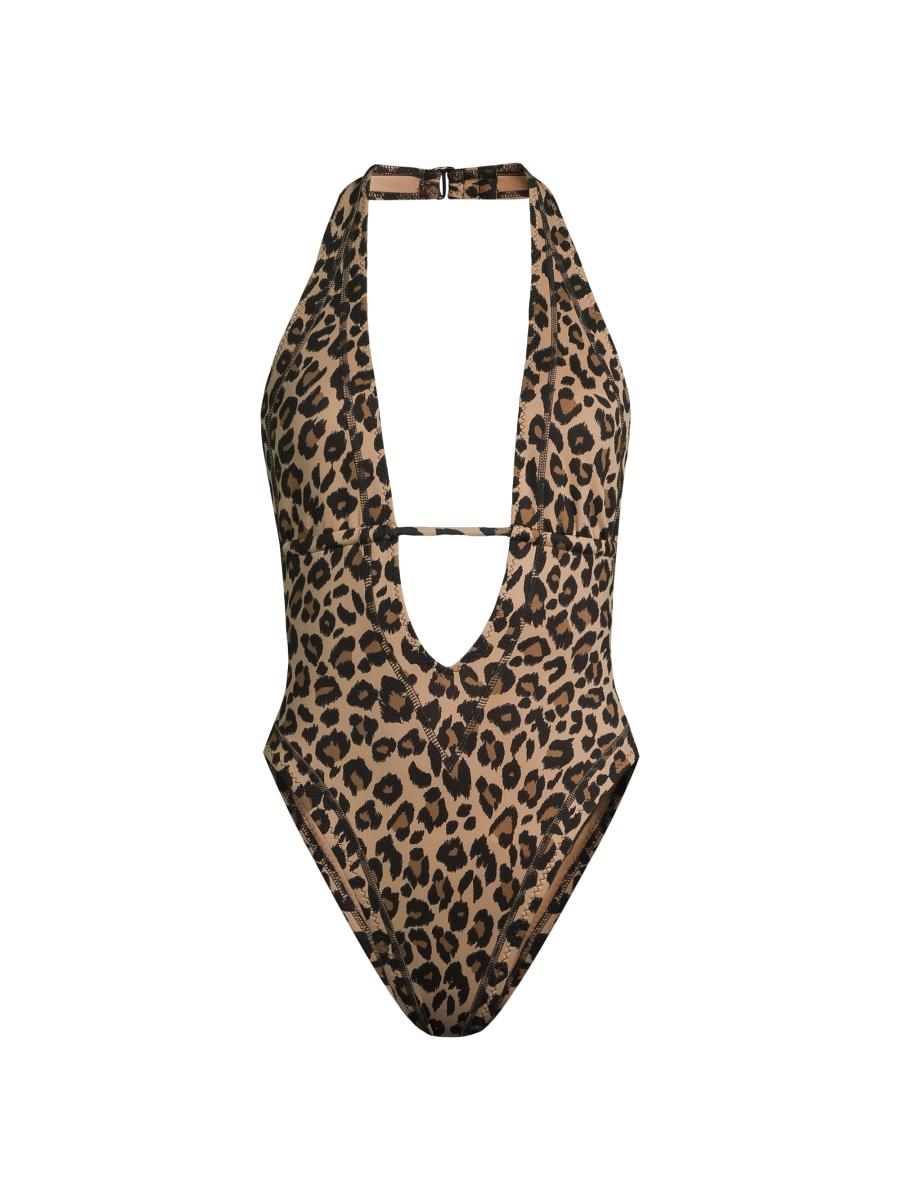 Gigi C Women's Whitney Leopard One-piece Swimsuit In Brown