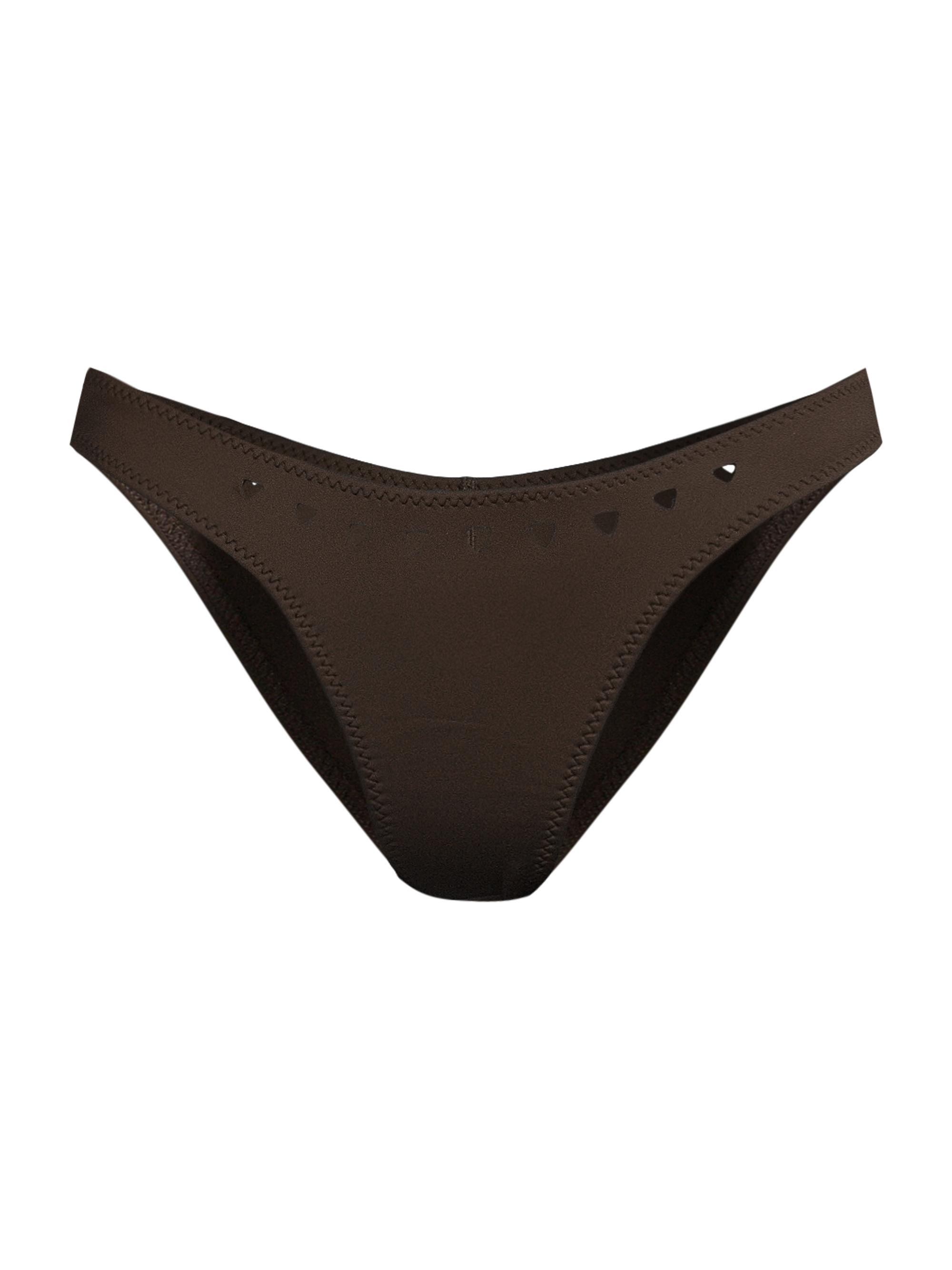 GiGi C Women's Jaclyn Cut-Out Bikini Bottom - Chocolate