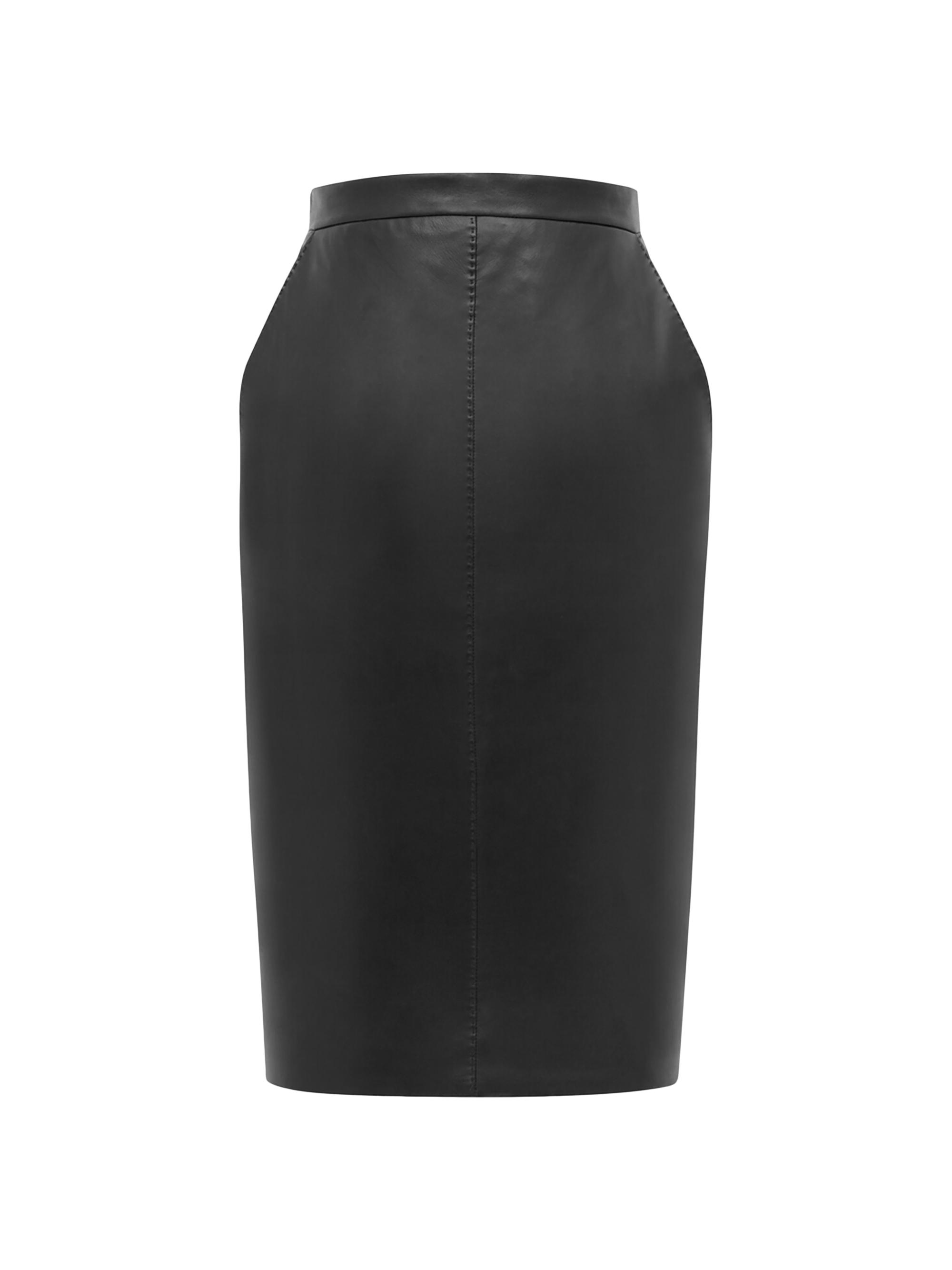 Saint Laurent Women's Pencil Skirt in Lambskin - Black