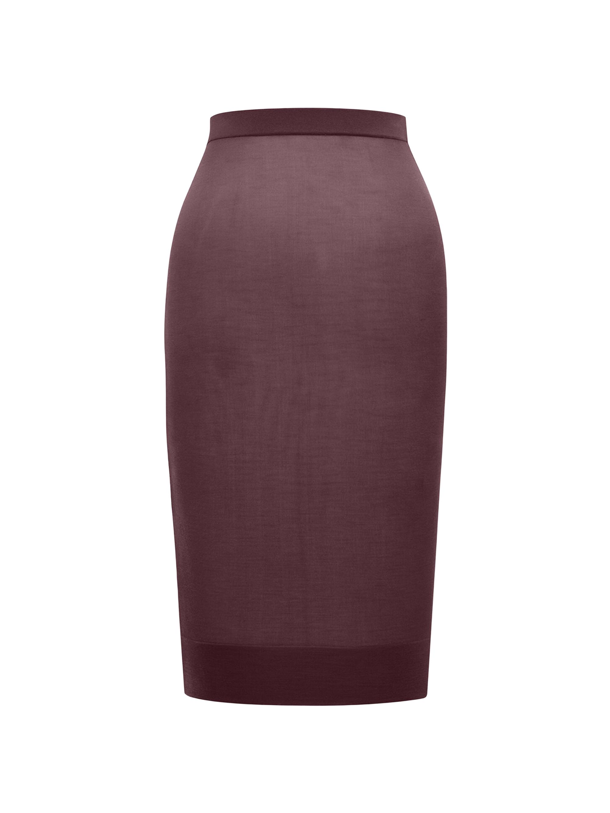 Saint Laurent Women's Pencil Skirt in Knit - Brown