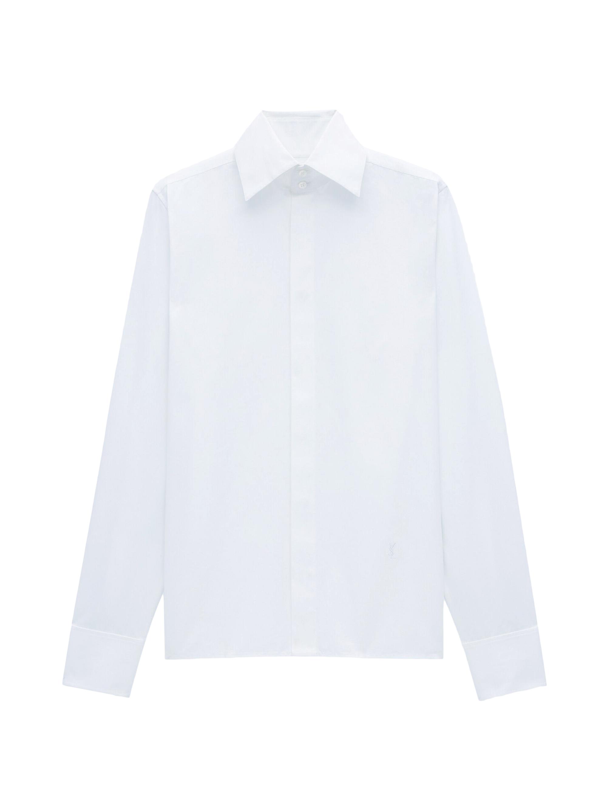Saint Laurent Women's Shirt in Cotton Poplin - Blanc