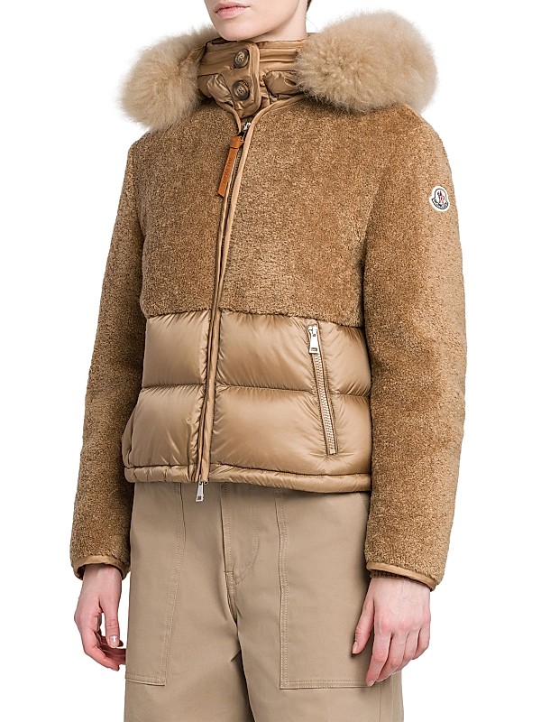 Shop Moncler Marne Teddy Short Down Jacket | Saks Fifth Avenue Shop Moncler Marne Teddy Short Down Jacket | Saks Fifth Avenue