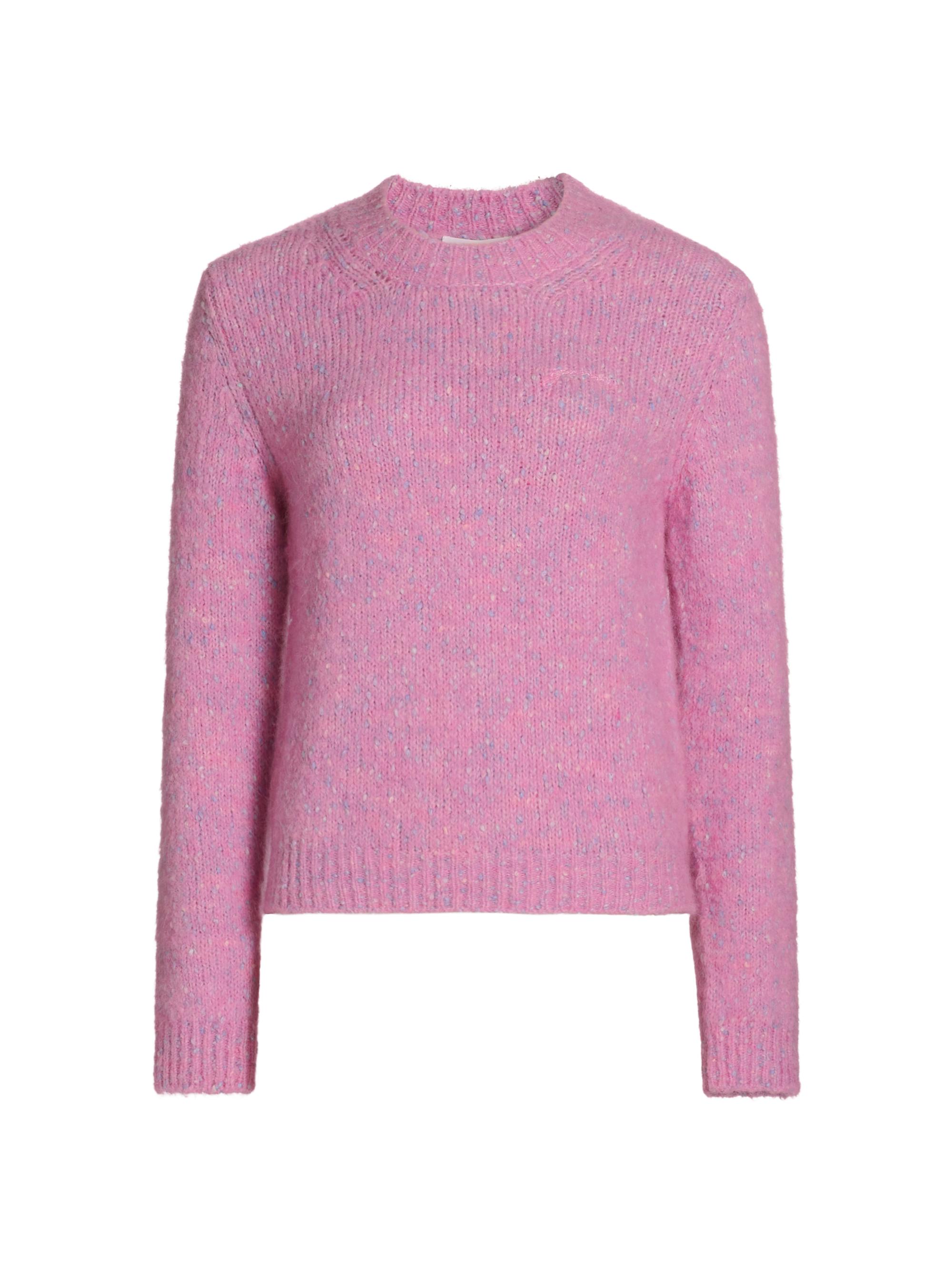 Ganni Women's Alpaca-Blend Crewneck Sweater - Rose Violet