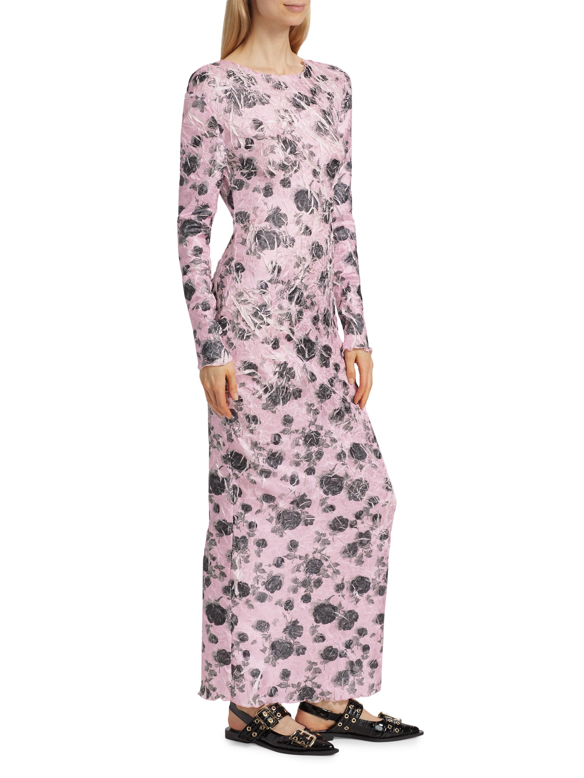 Ganni Floral Shibori-Dyed Maxi Dress | Saks Fifth Avenue