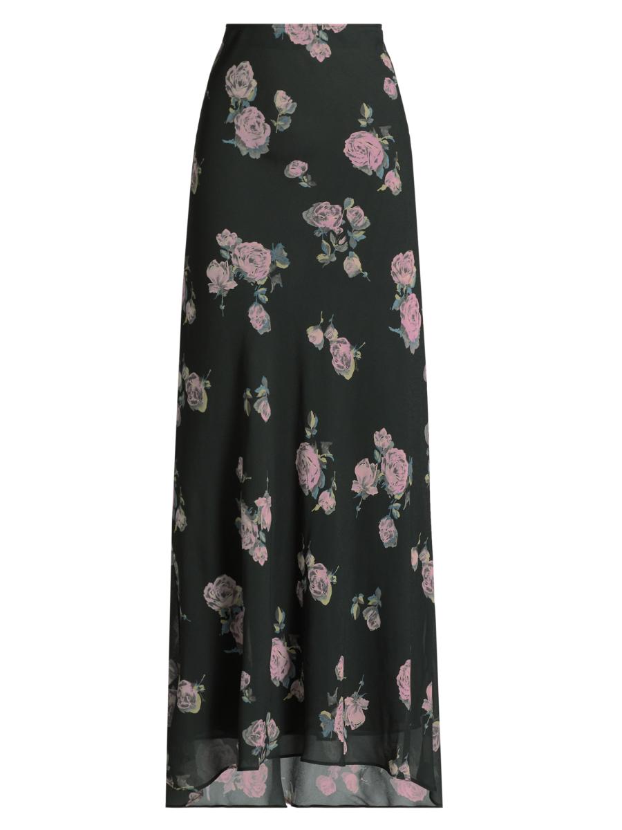 GANNI Printed crepe midi dress | THE OUTNET