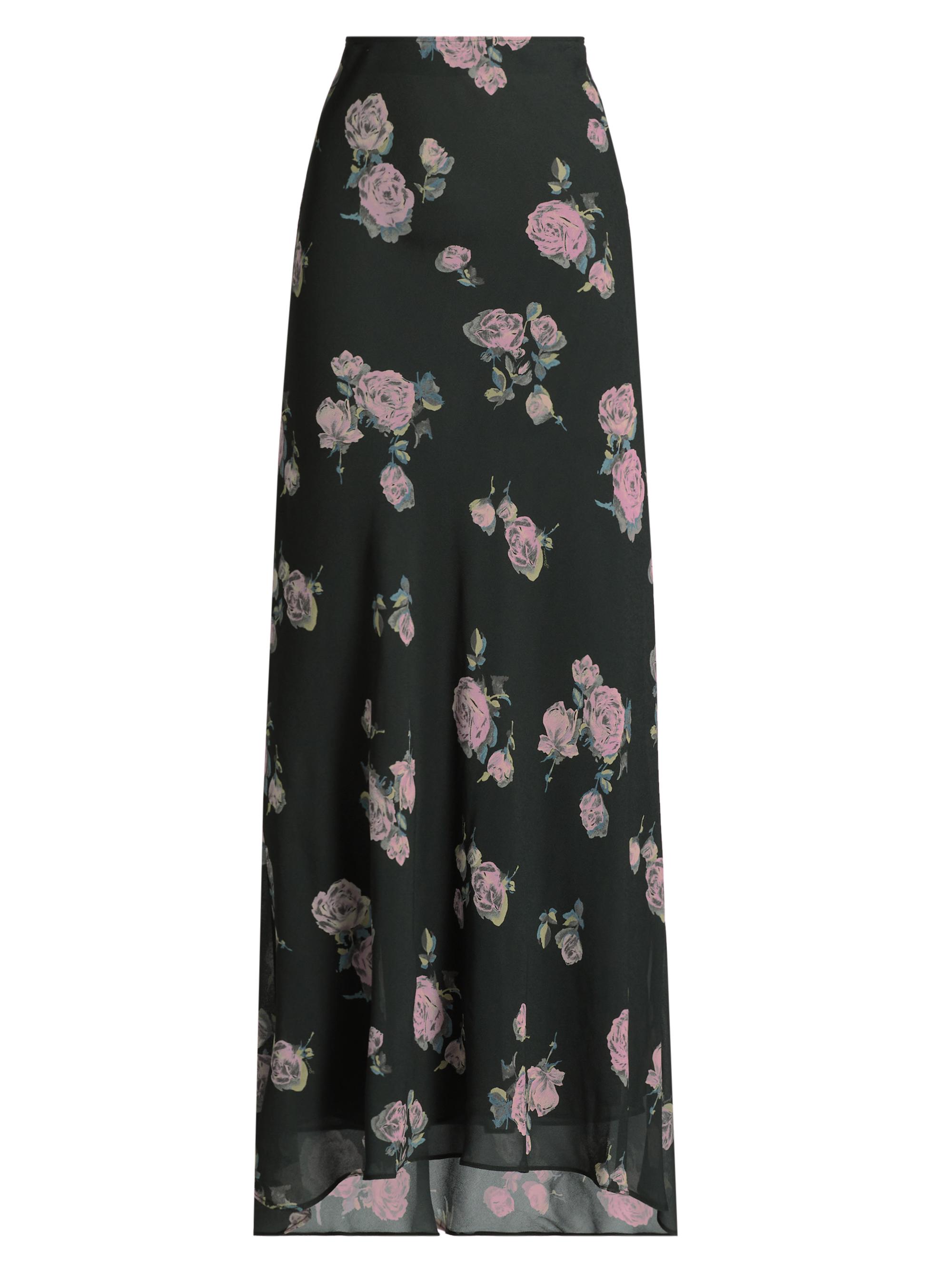 Ganni Women's Floral Crepe Maxi Skirt - Climbing Ivy