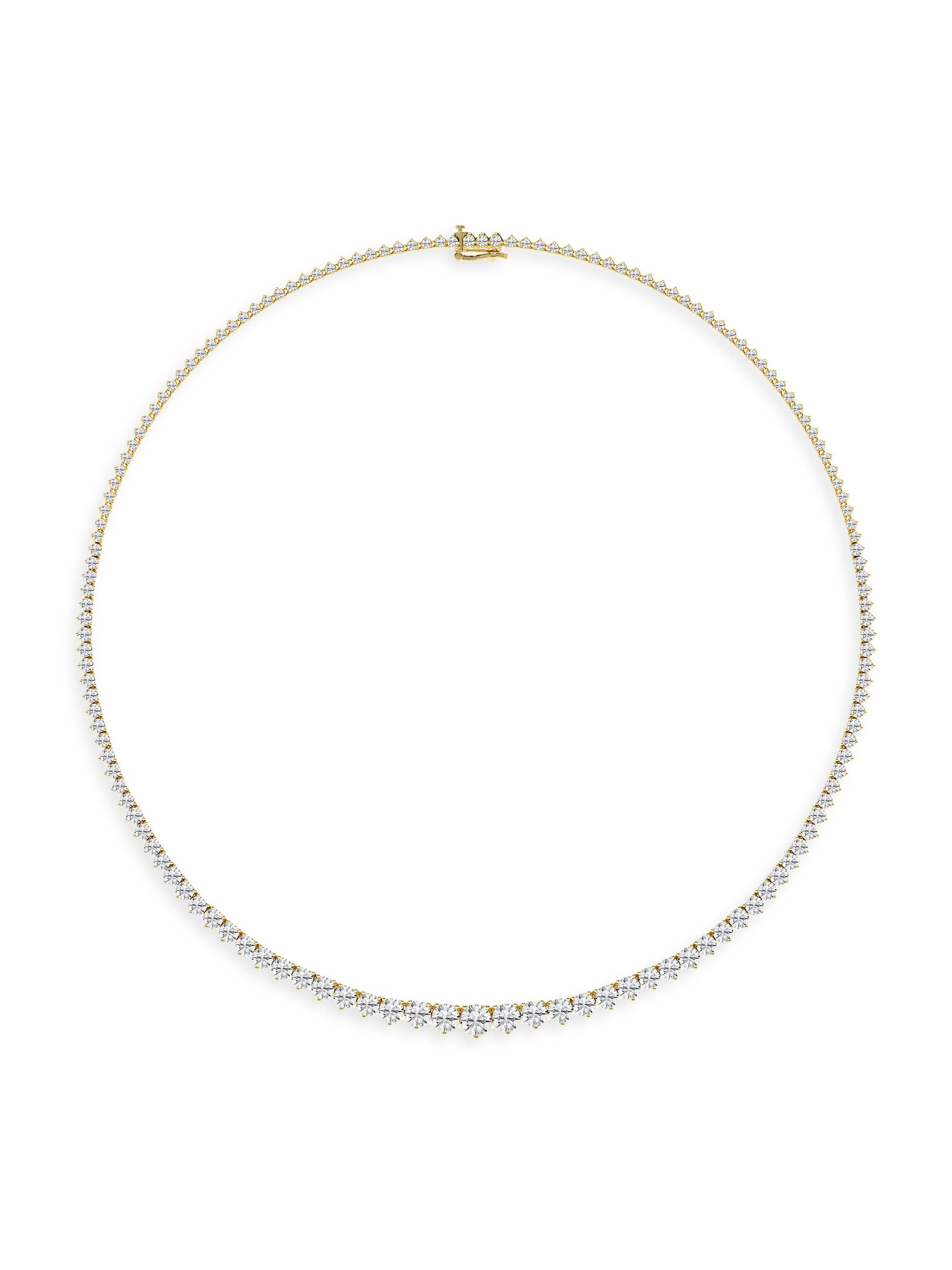 Saks Fifth Avenue Collection Women's 14K Yellow Gold & Natural Diamond Riviera Necklace/5.00-15.00 TCW - 15 Tcw