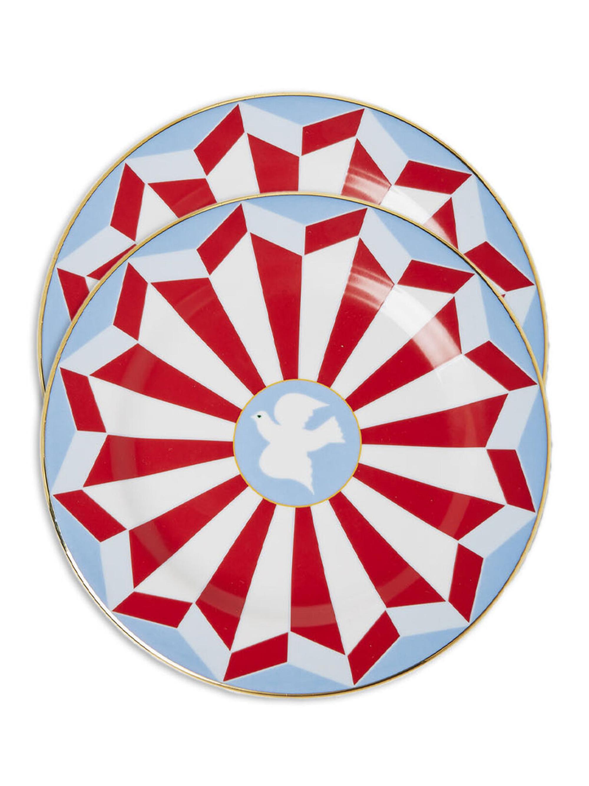 La DoubleJ Dessert Plates Set of 2 - Vino Red