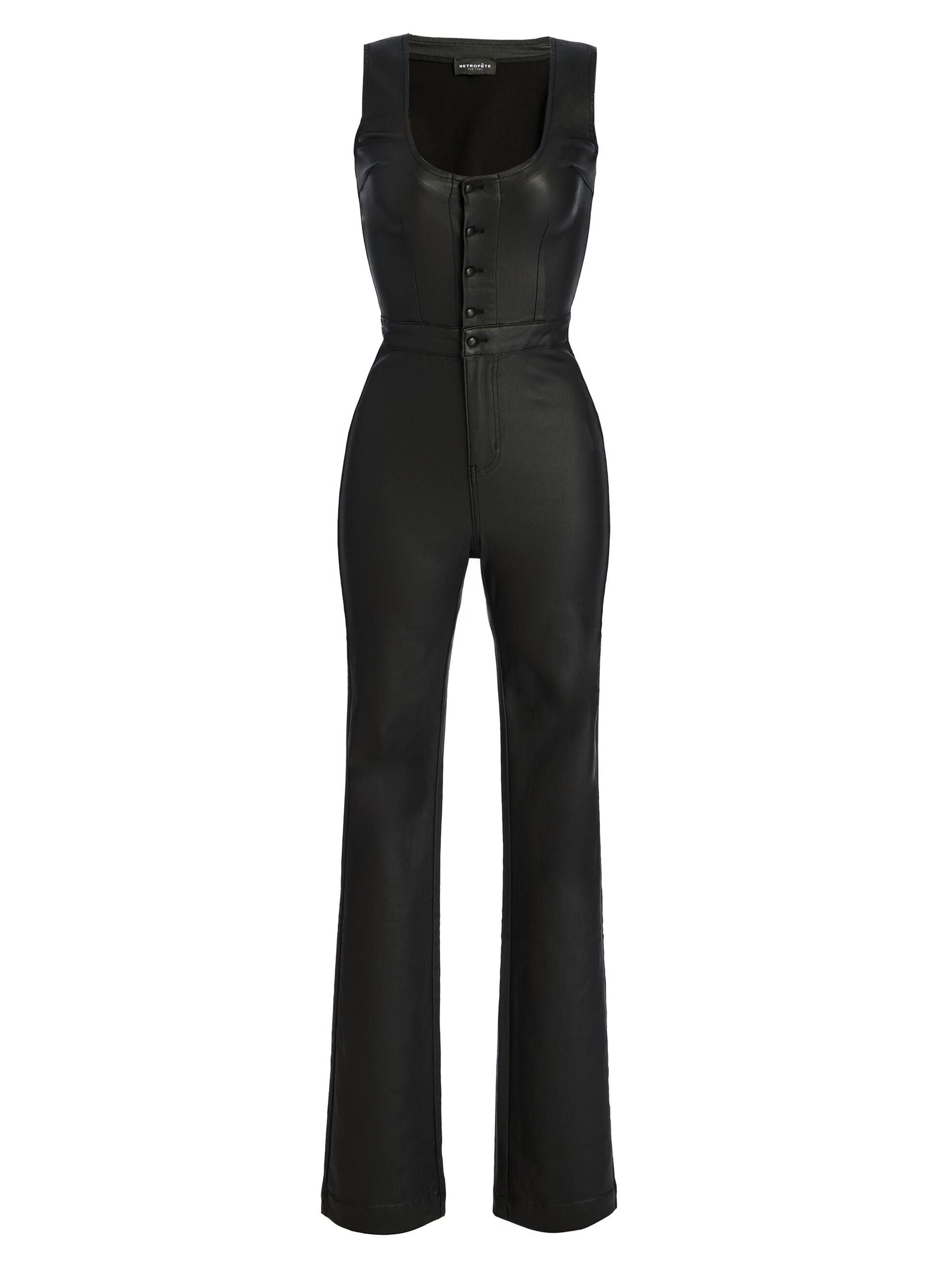 Retrofête Women's Mckinnon Jumpsuit - Coated Black