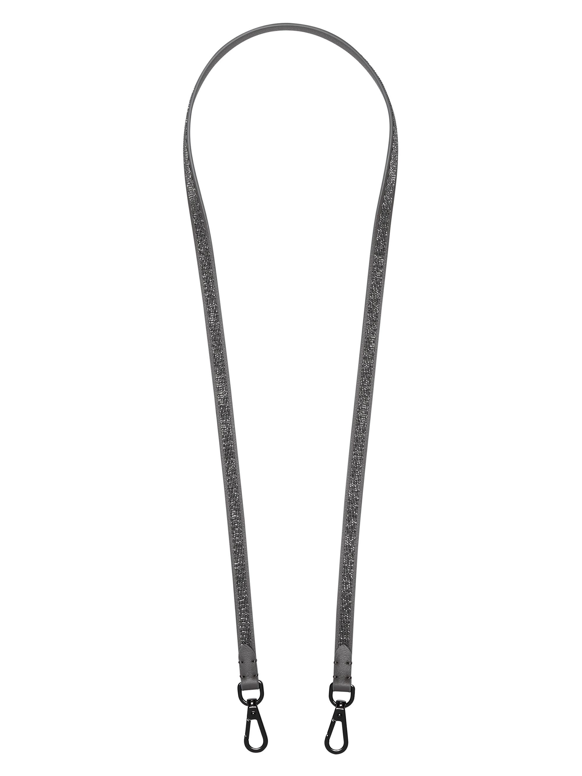 Brunello Cucinelli Women's Precious Shoulder Strap in Leather - Silver