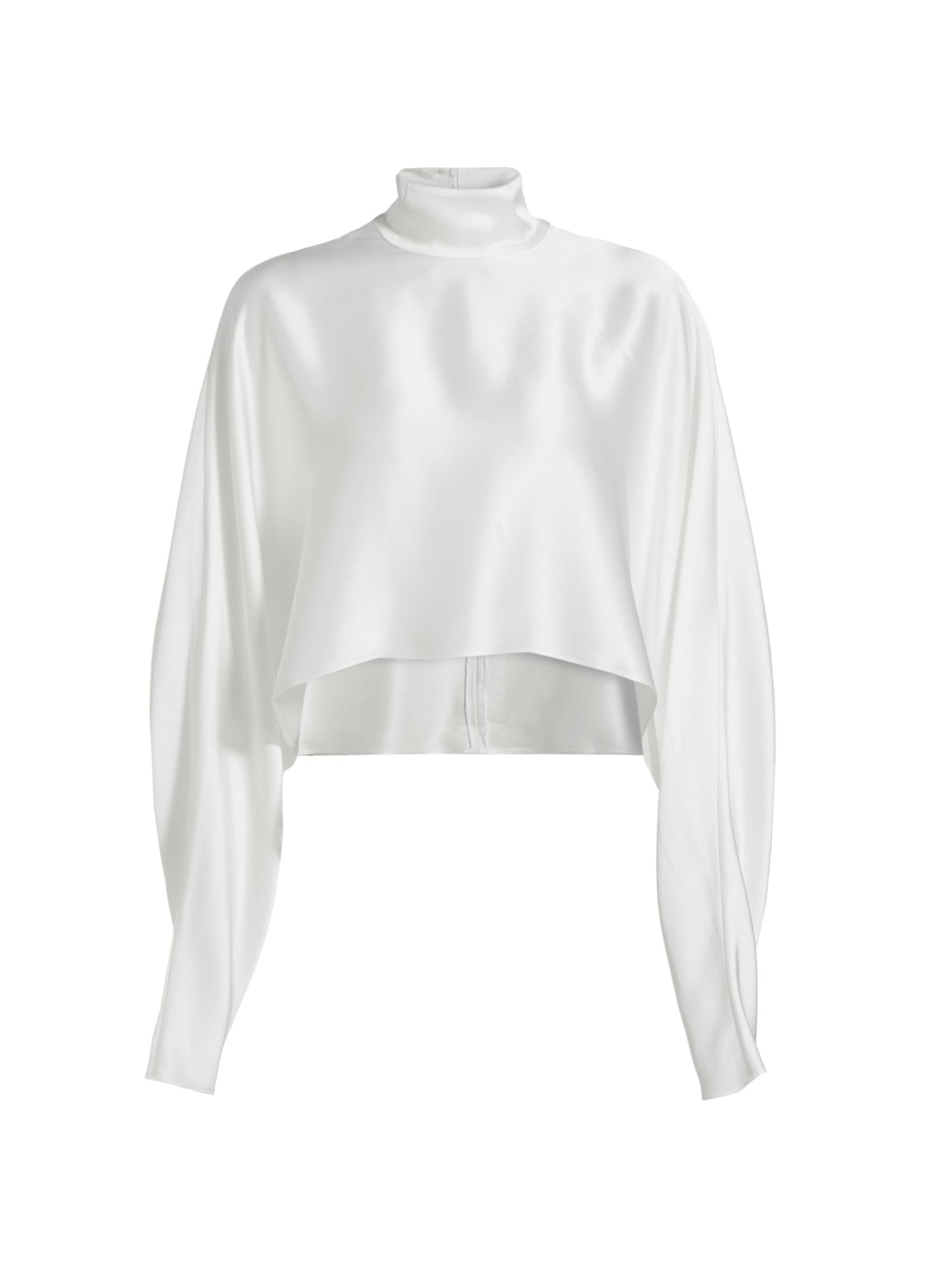 LaPointe Women's Satin Caftan Top - White