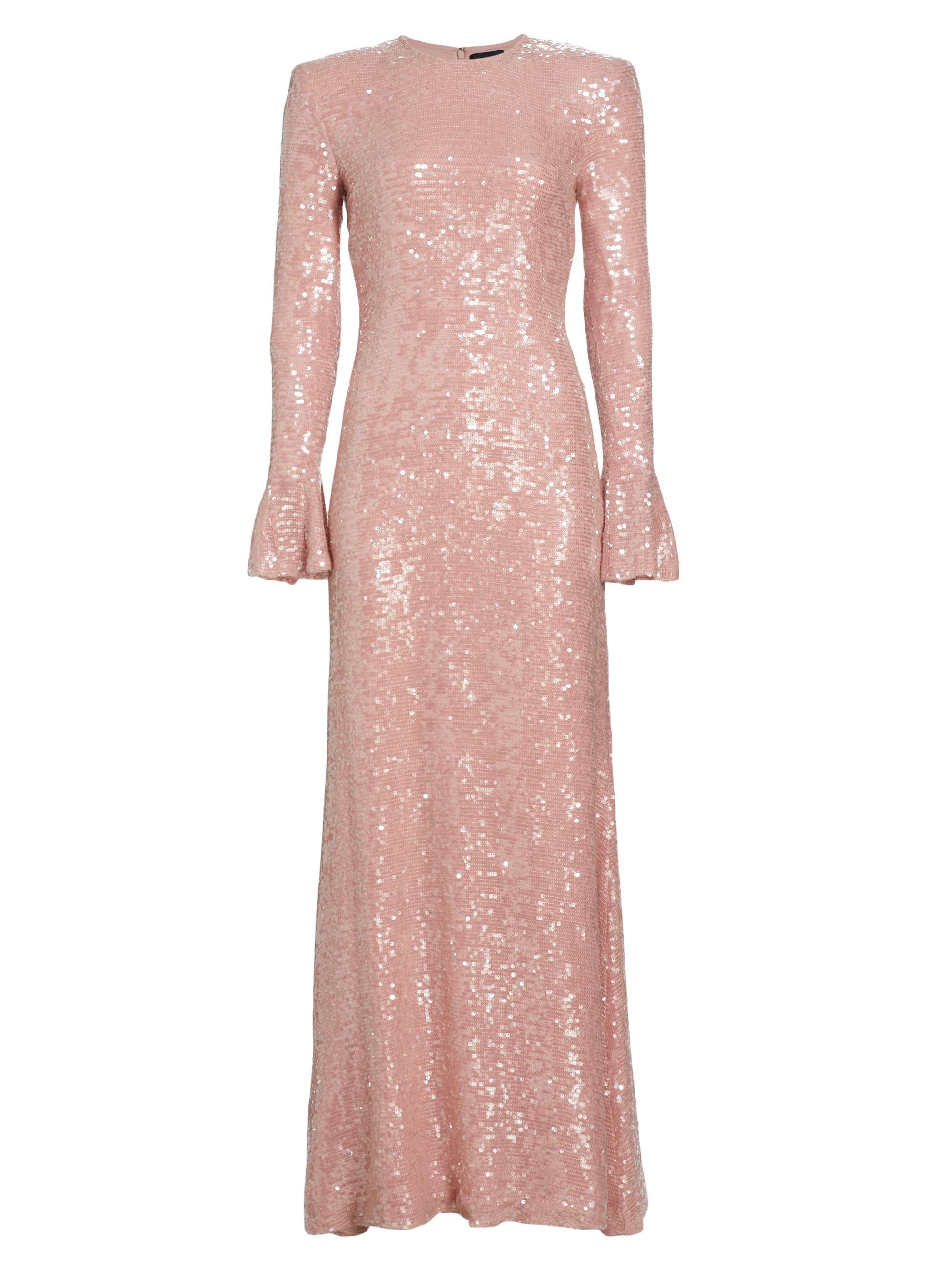 LaPointe Women's Sequined Flare Maxi Dress - Dusty Pink