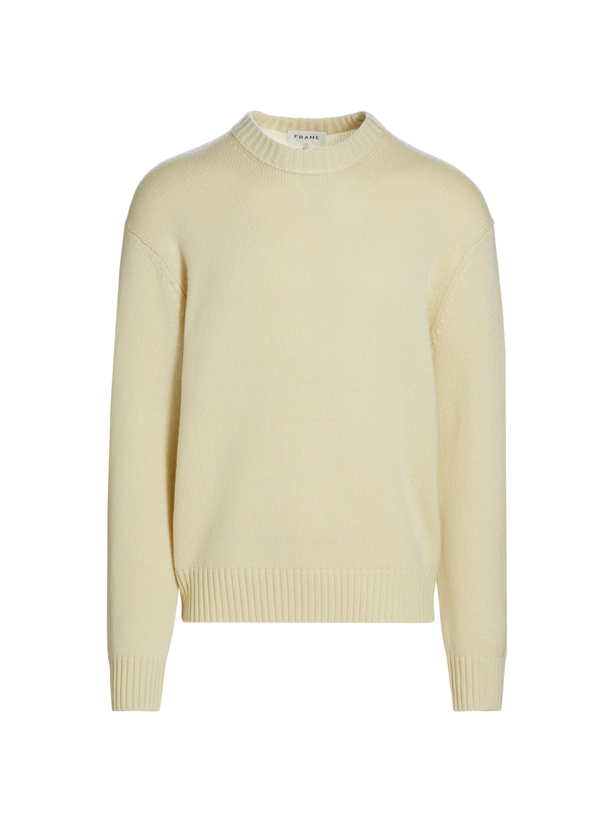 Frame Men's Wool & Cashmere Crewneck Sweater - Light Yellow