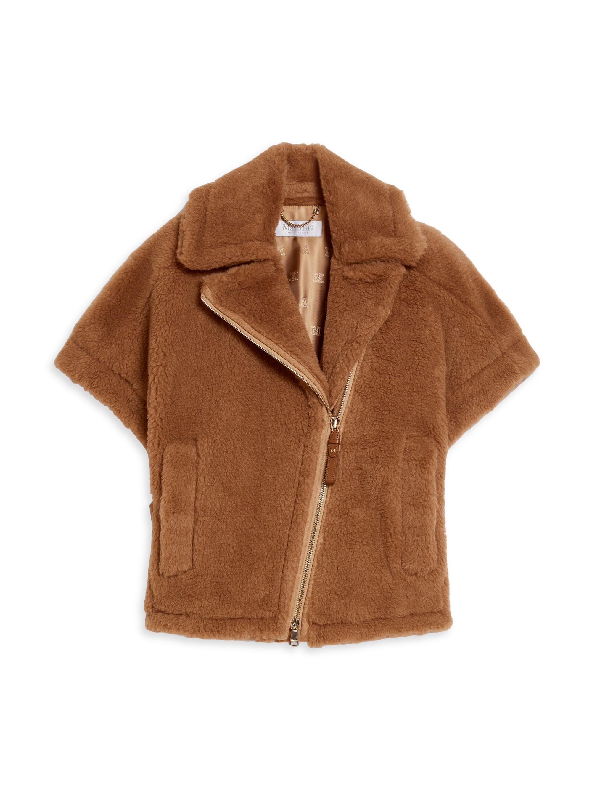 Max Mara Women's Newmanto Camel Wool Sherpa Jacket - Camel