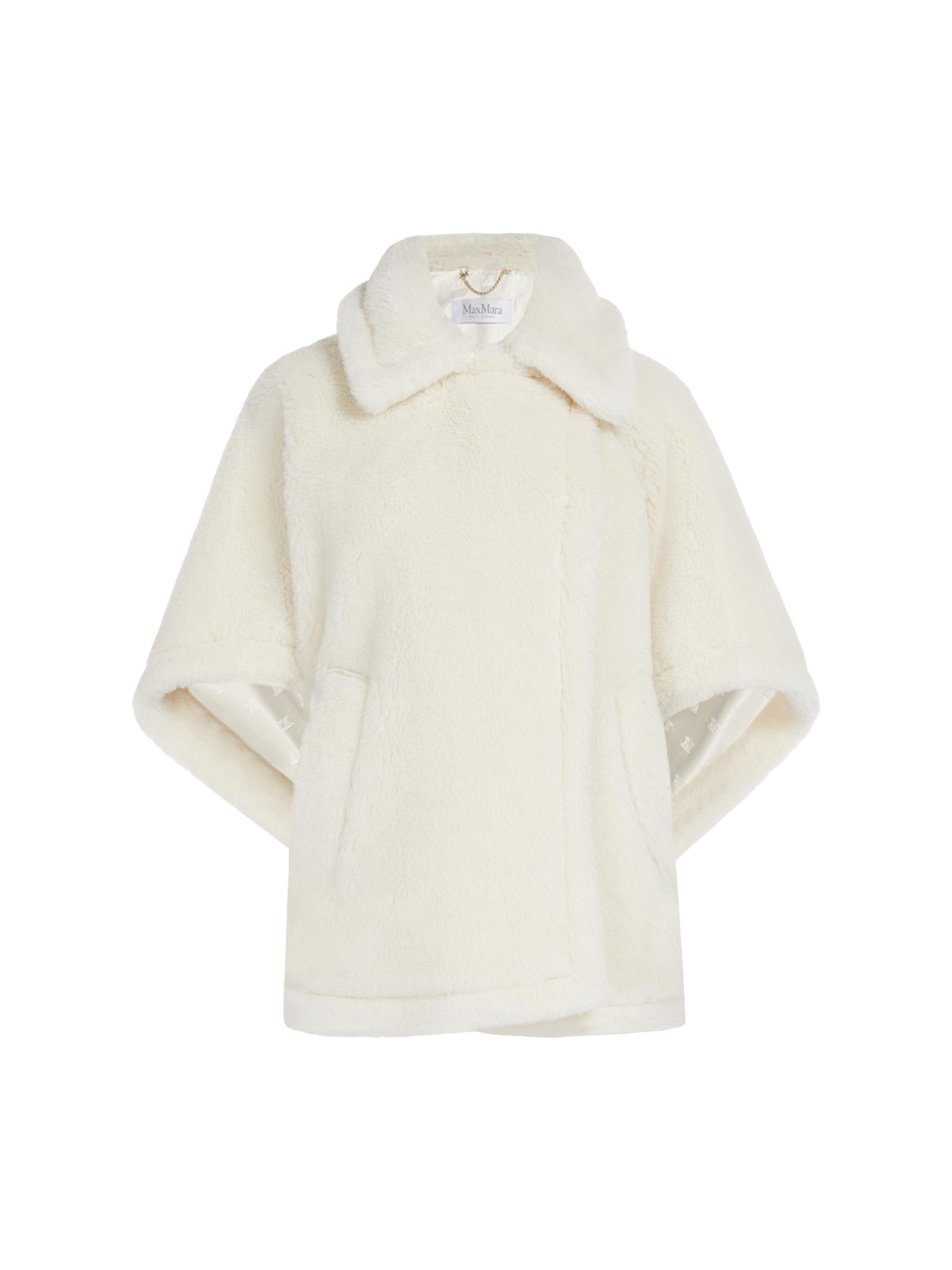 Max Mara Women's Alpaca-Blend Cap-Sleeve Cape - White