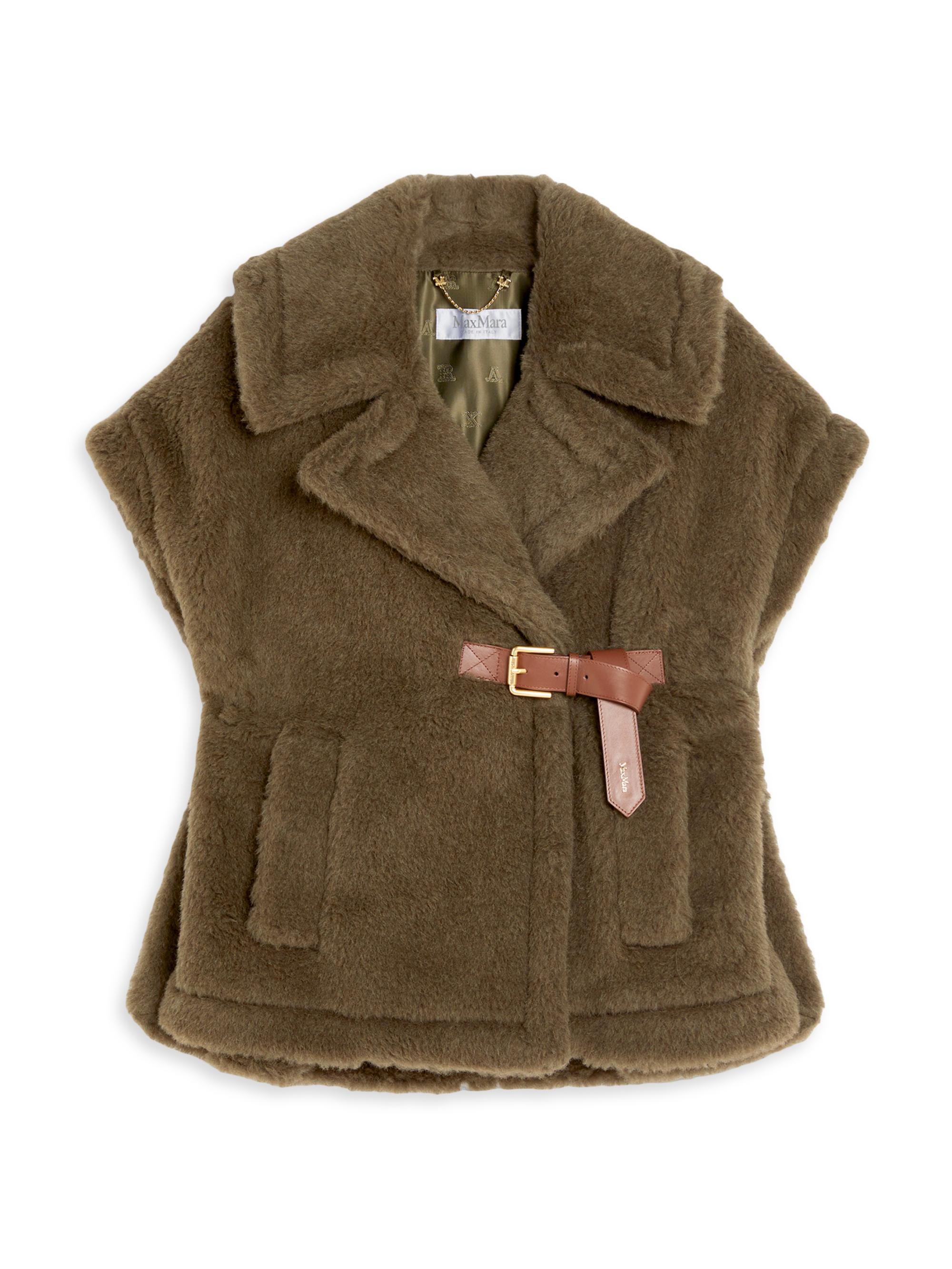 Max Mara Women's Alpaca-Wool Belted Vest - Kaki