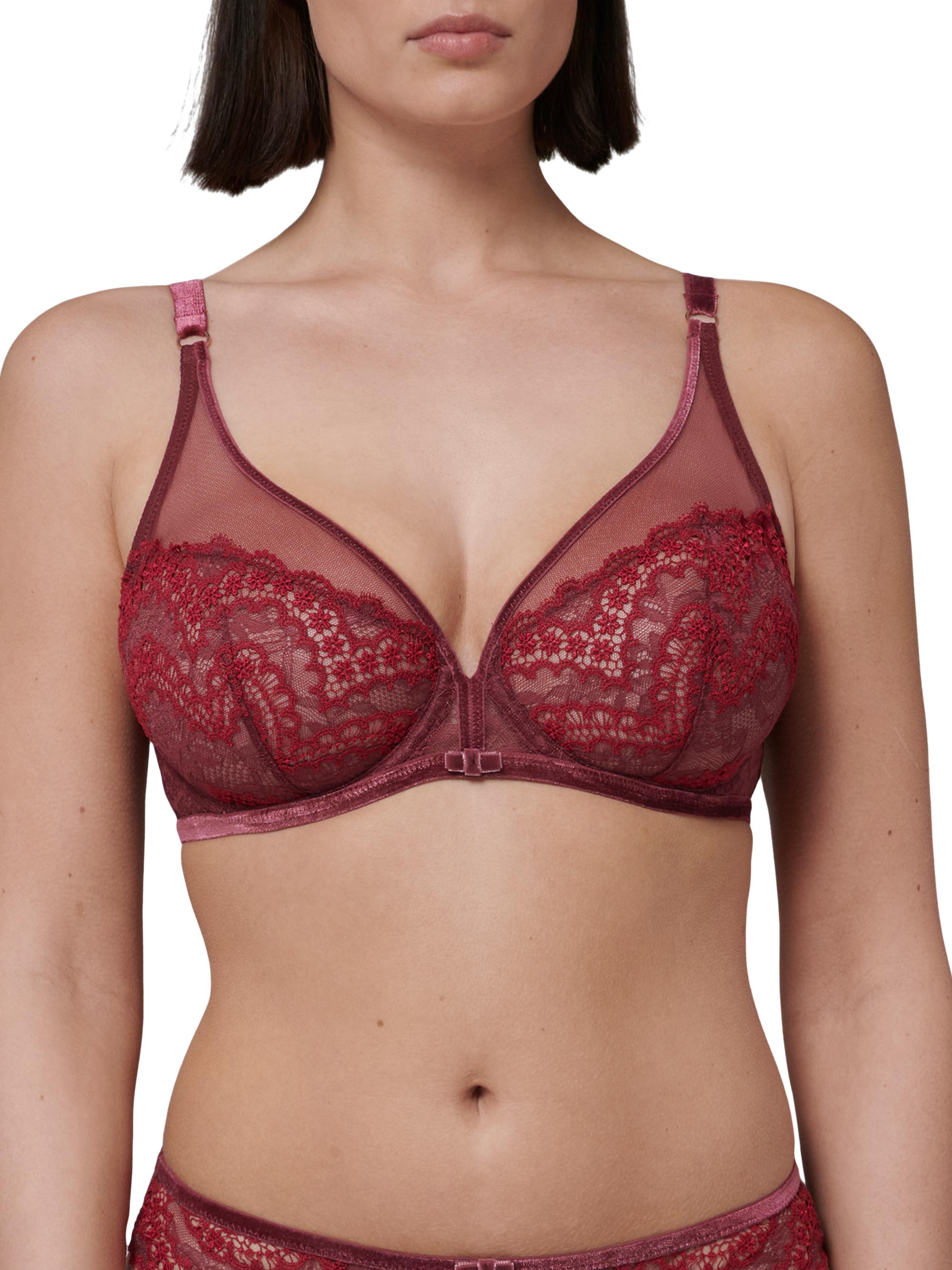 Simone Pérèle Women's Scenario Sheer Plunge Bra - Spinel Red