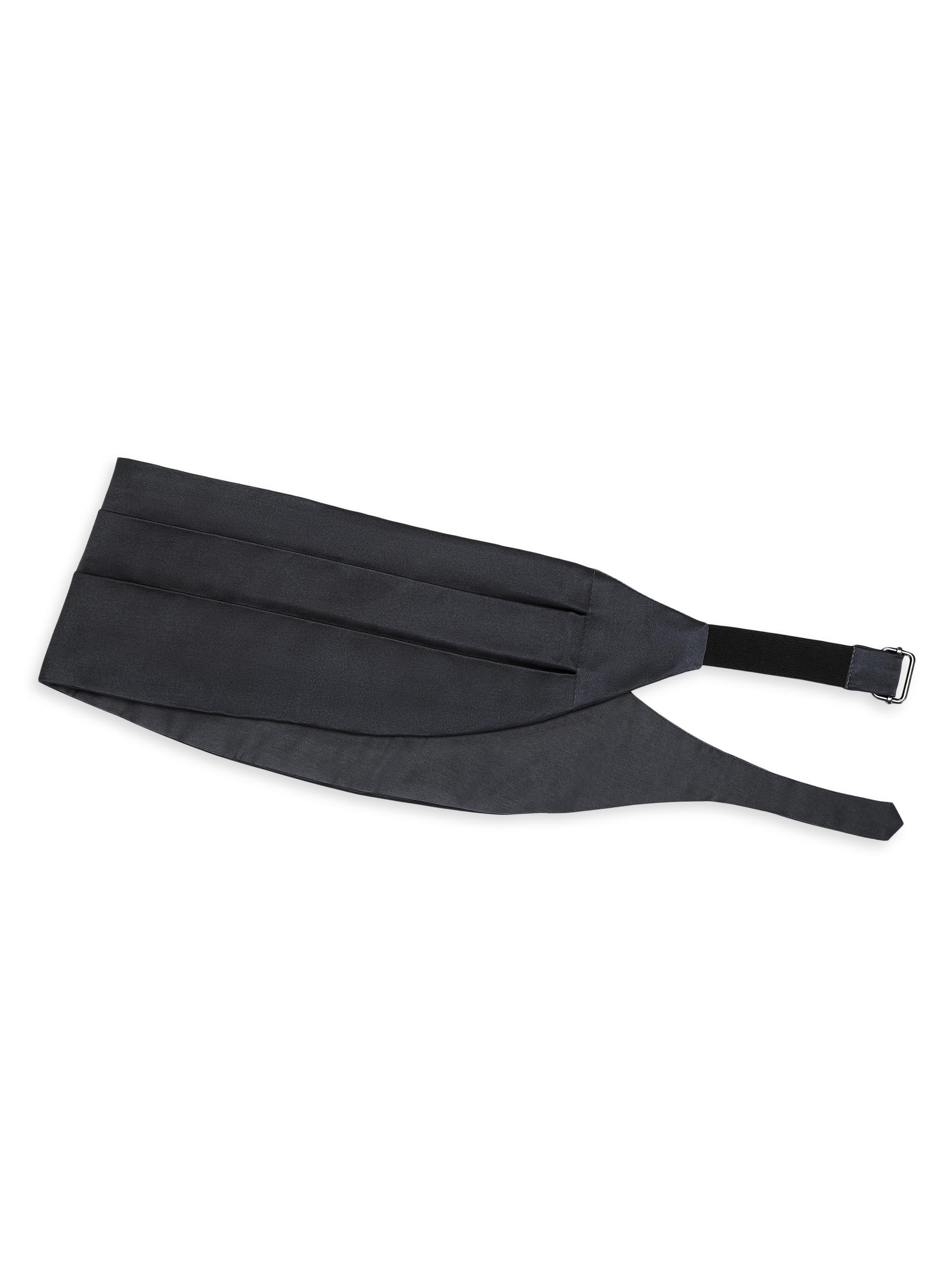 Brunello Cucinelli Men's Cotton and Silk Satin Cummerbund - Black