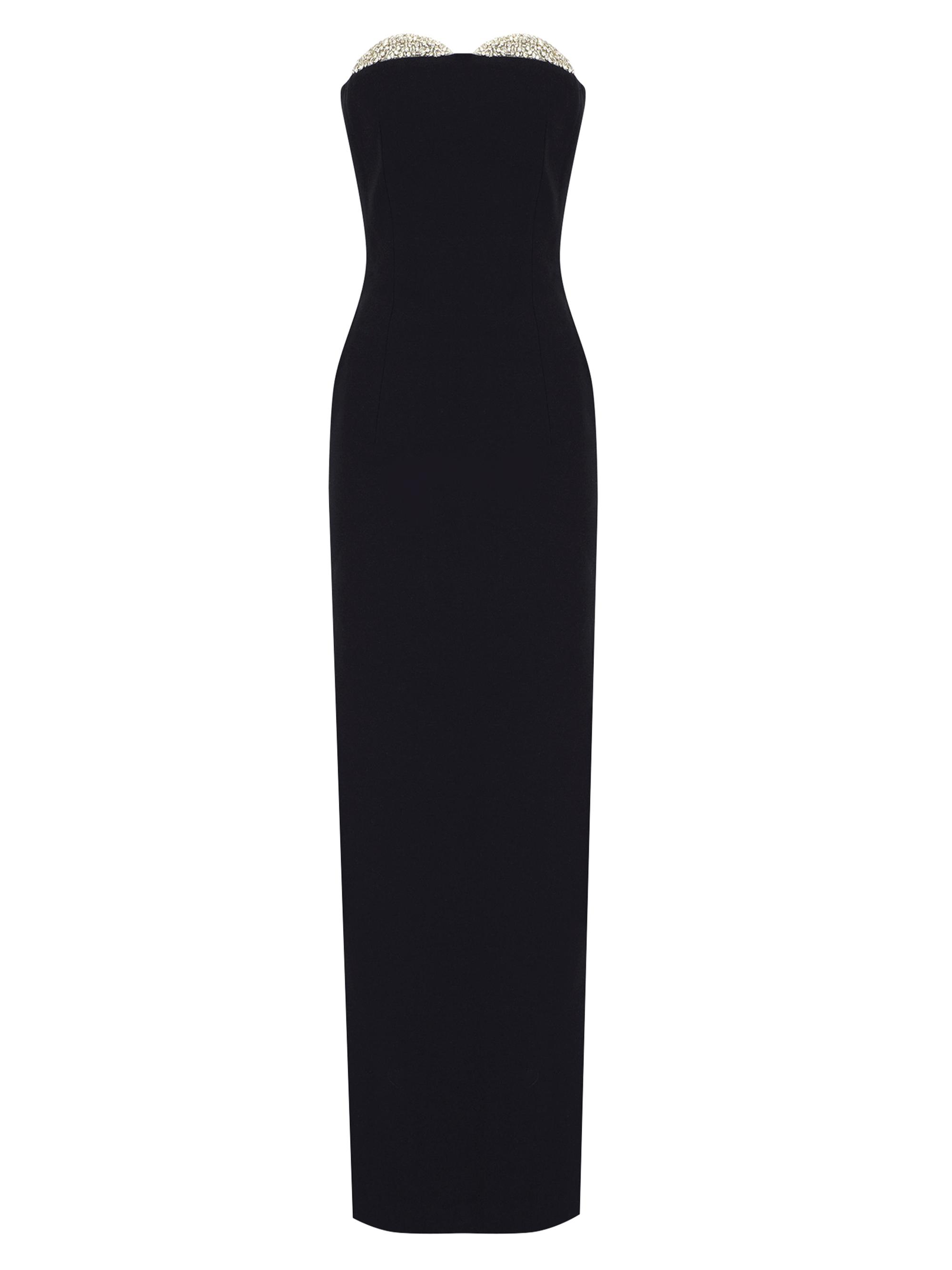 The New Arrivals Ilkyaz Ozel Women's Noélie Strapless Silk Gown - Imperial Noir