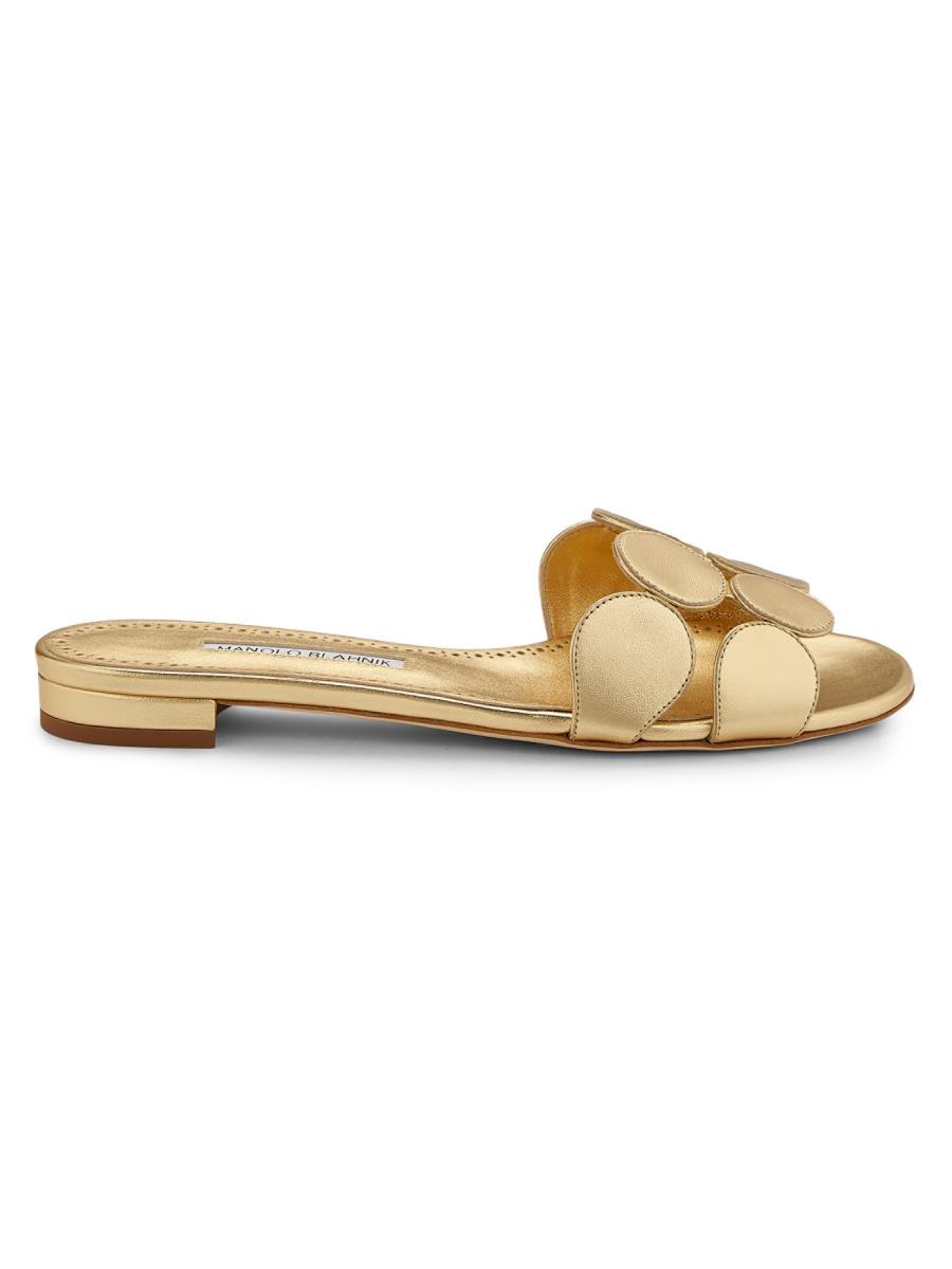 Manolo Blahnik Haribal Nappa Leather Flats | Saks Fifth Avenue
