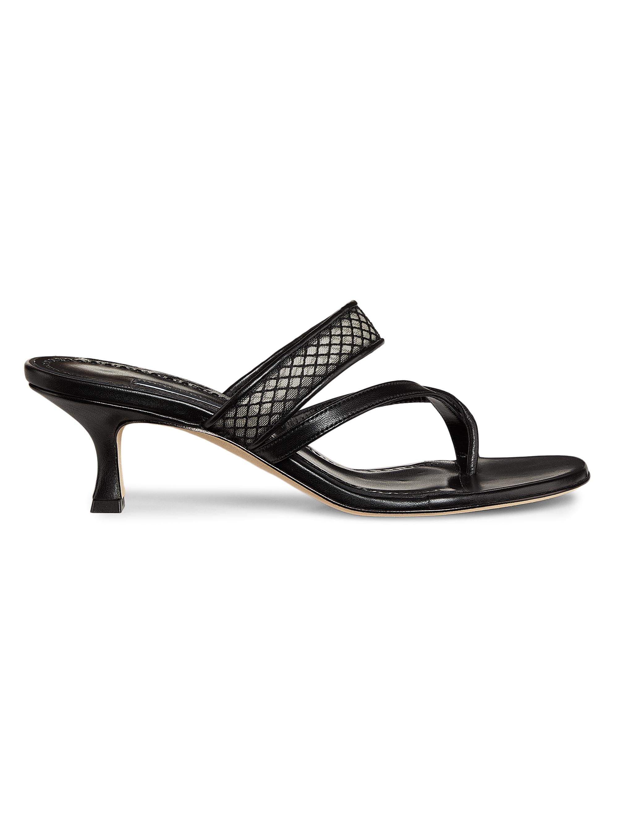 Manolo Blahnik Sulna Nappa Leather Sandals | Saks Fifth Avenue