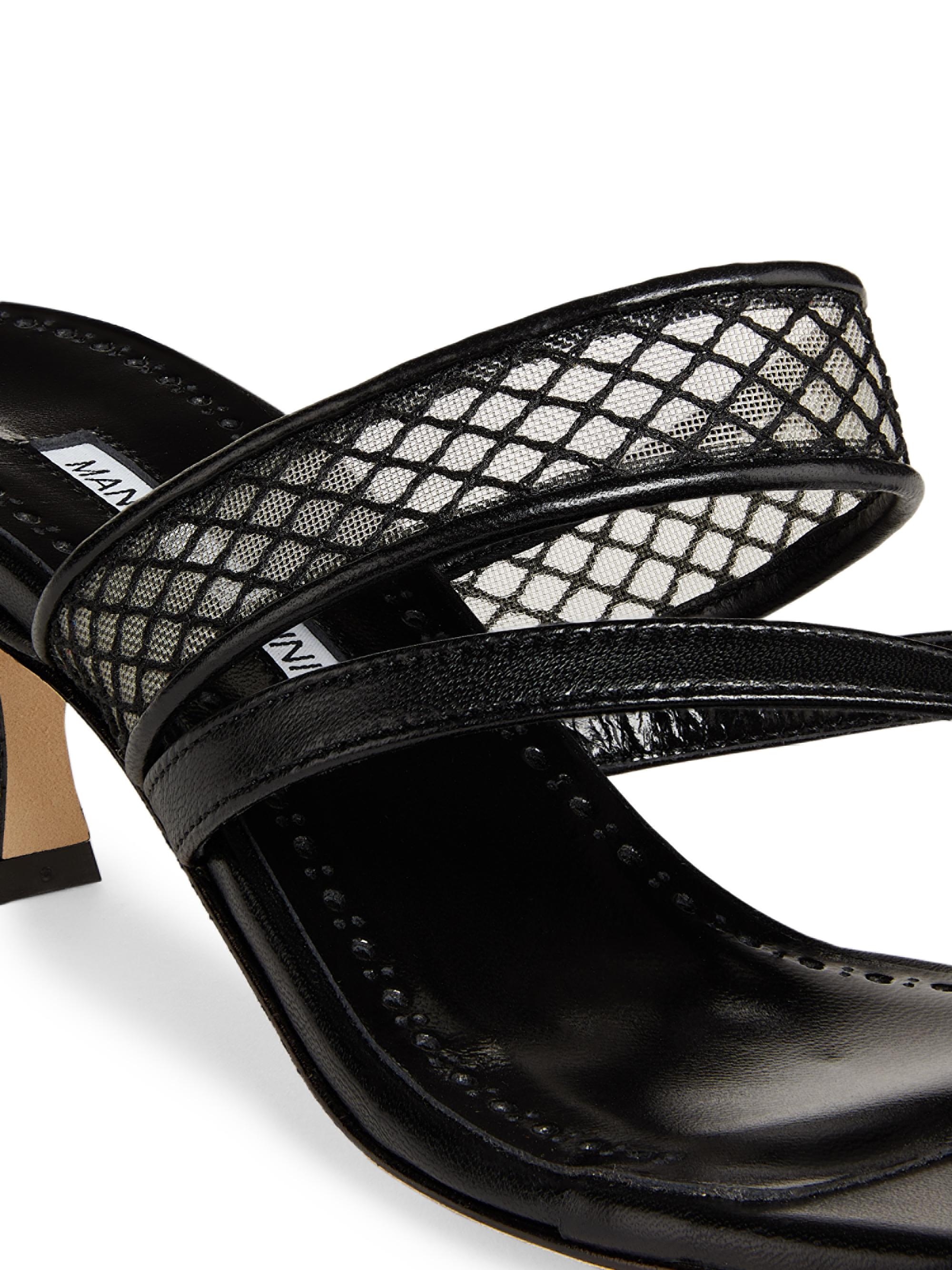 Manolo Blahnik Sulna Nappa Leather Sandals | Saks Fifth Avenue