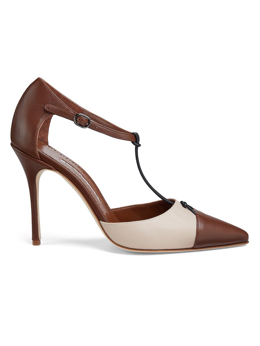 Manolo Blahnik Assala 105MM Leather Pumps | Saks Fifth Avenue