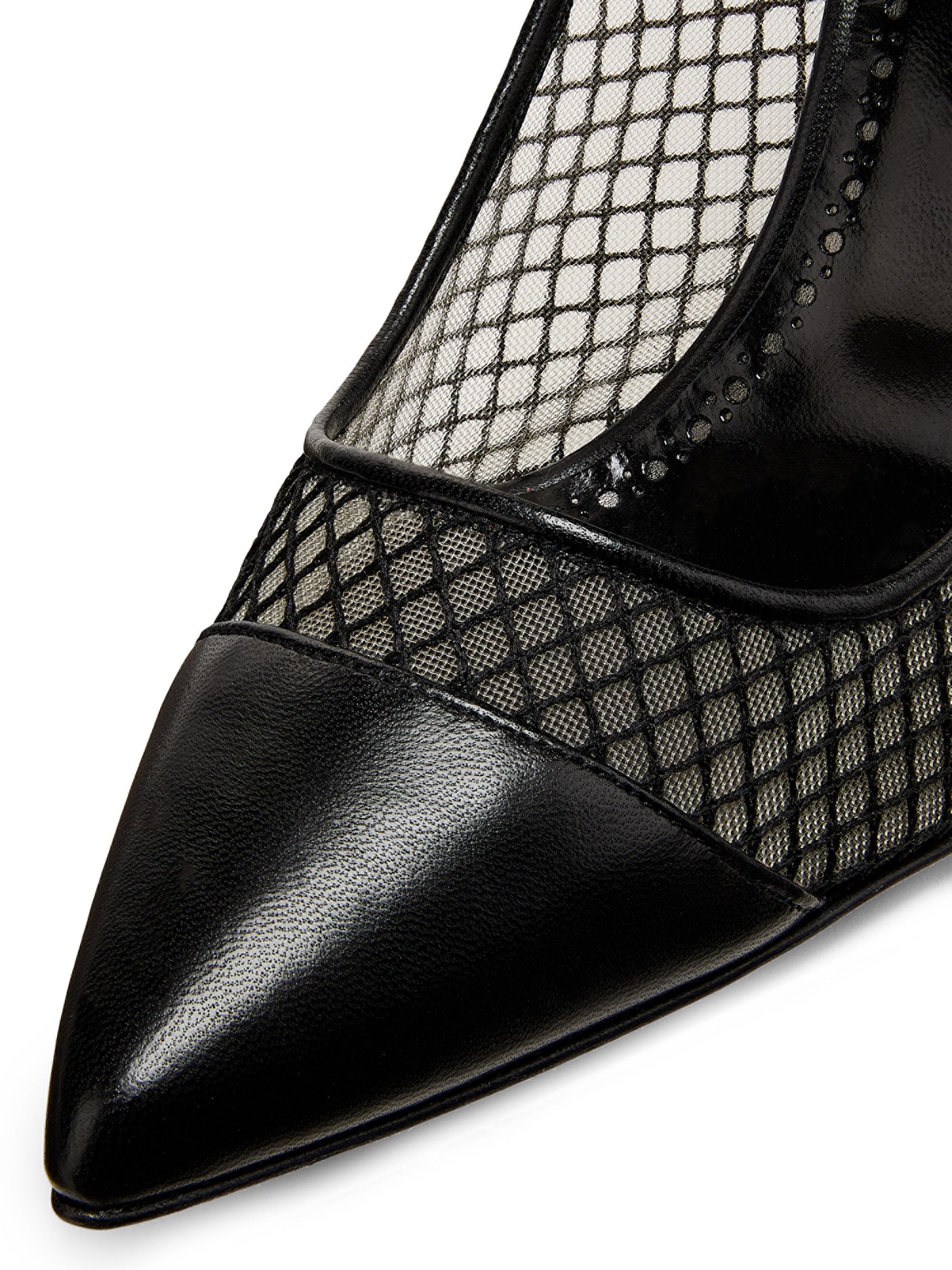 Manolo Blahnik Capcour 90MM Leather & Mesh Pumps | Saks
