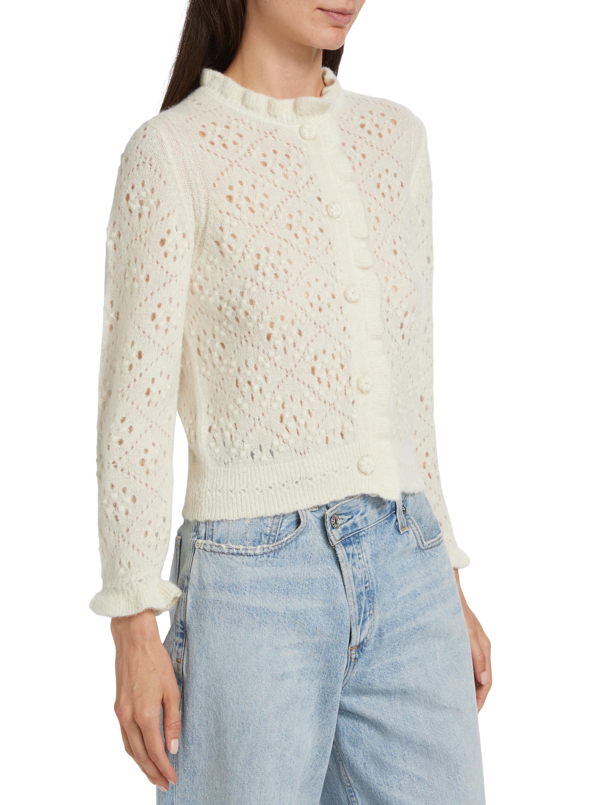 DÔEN Claudie Alpaca-Blend Crewneck Cardigan | Saks Fifth Avenue