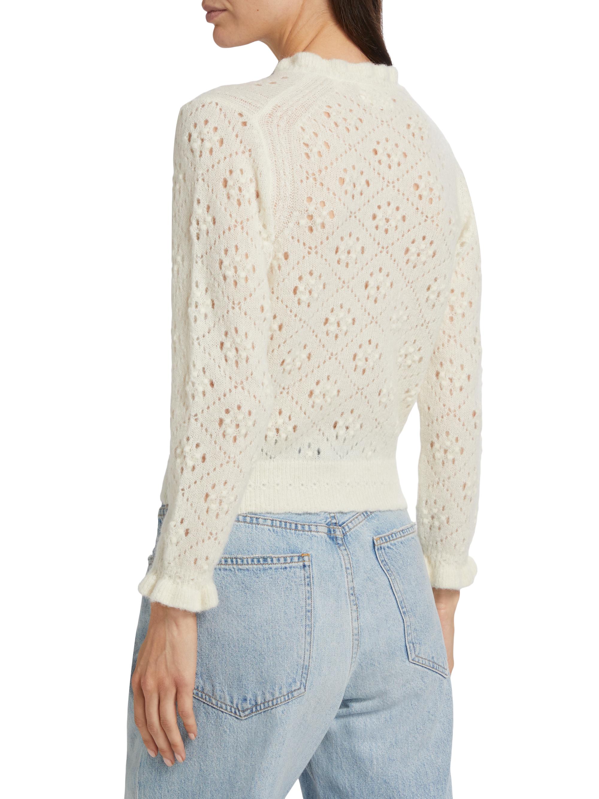 DÔEN Claudie Alpaca-Blend Crewneck Cardigan | Saks Fifth Avenue