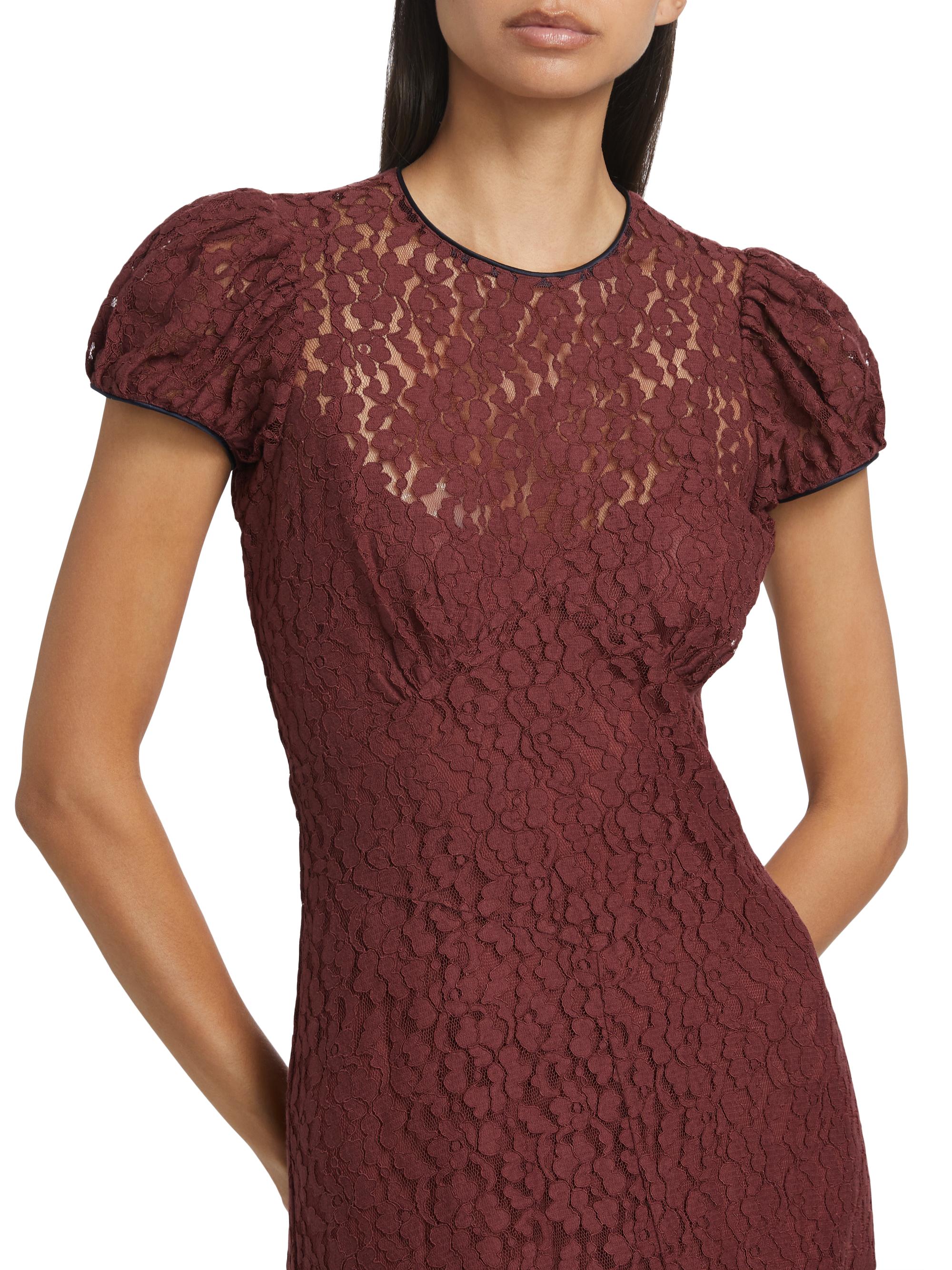 short sleeve lace fit and flare dress Teal Short Sleeves Lace Fit and Flare Maxi Dress for Women main image 0