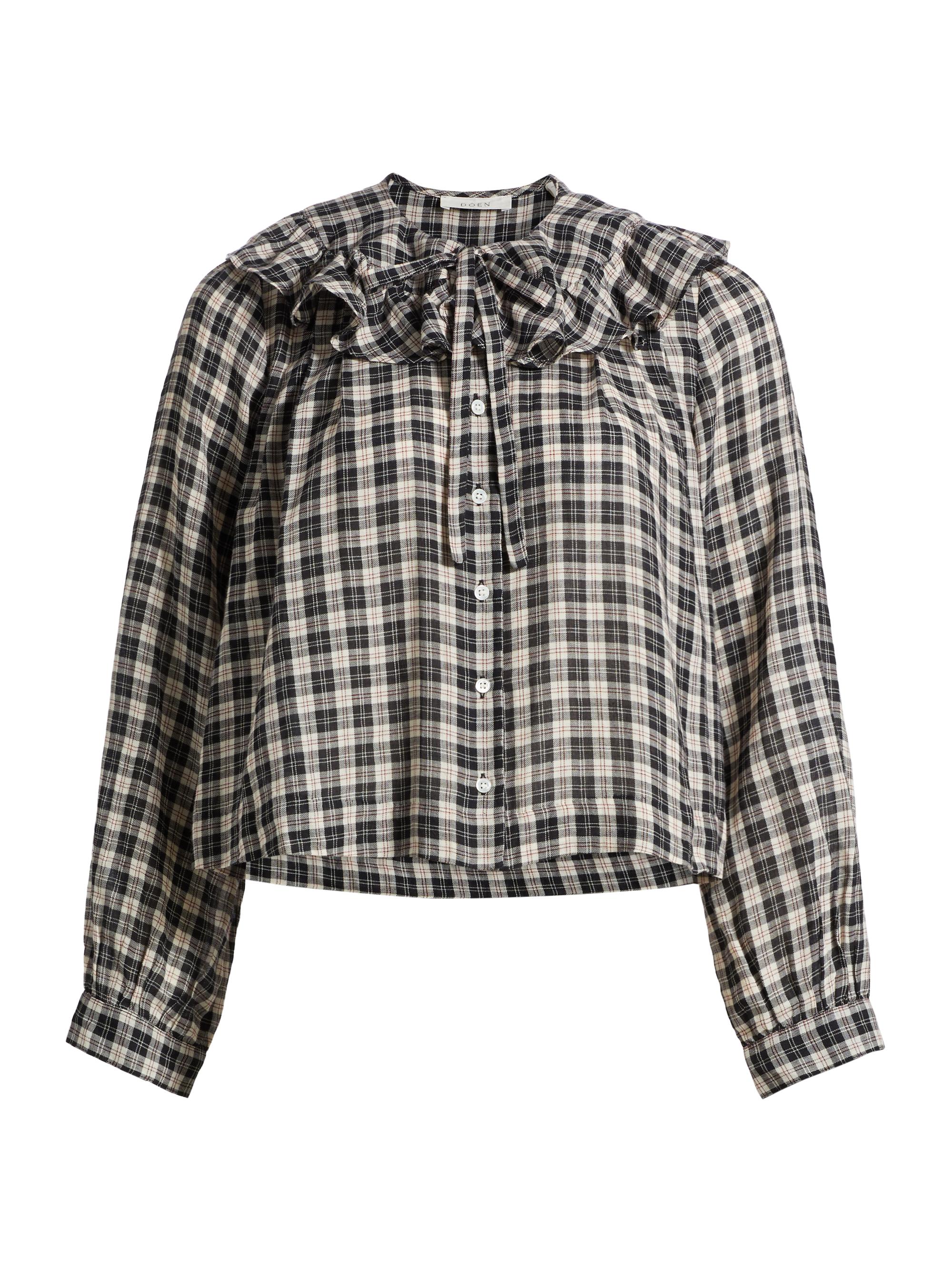 DÔEN Joelle Plaid Organic-Cotton Long-Sleeve Shirt | Saks Fifth Avenue