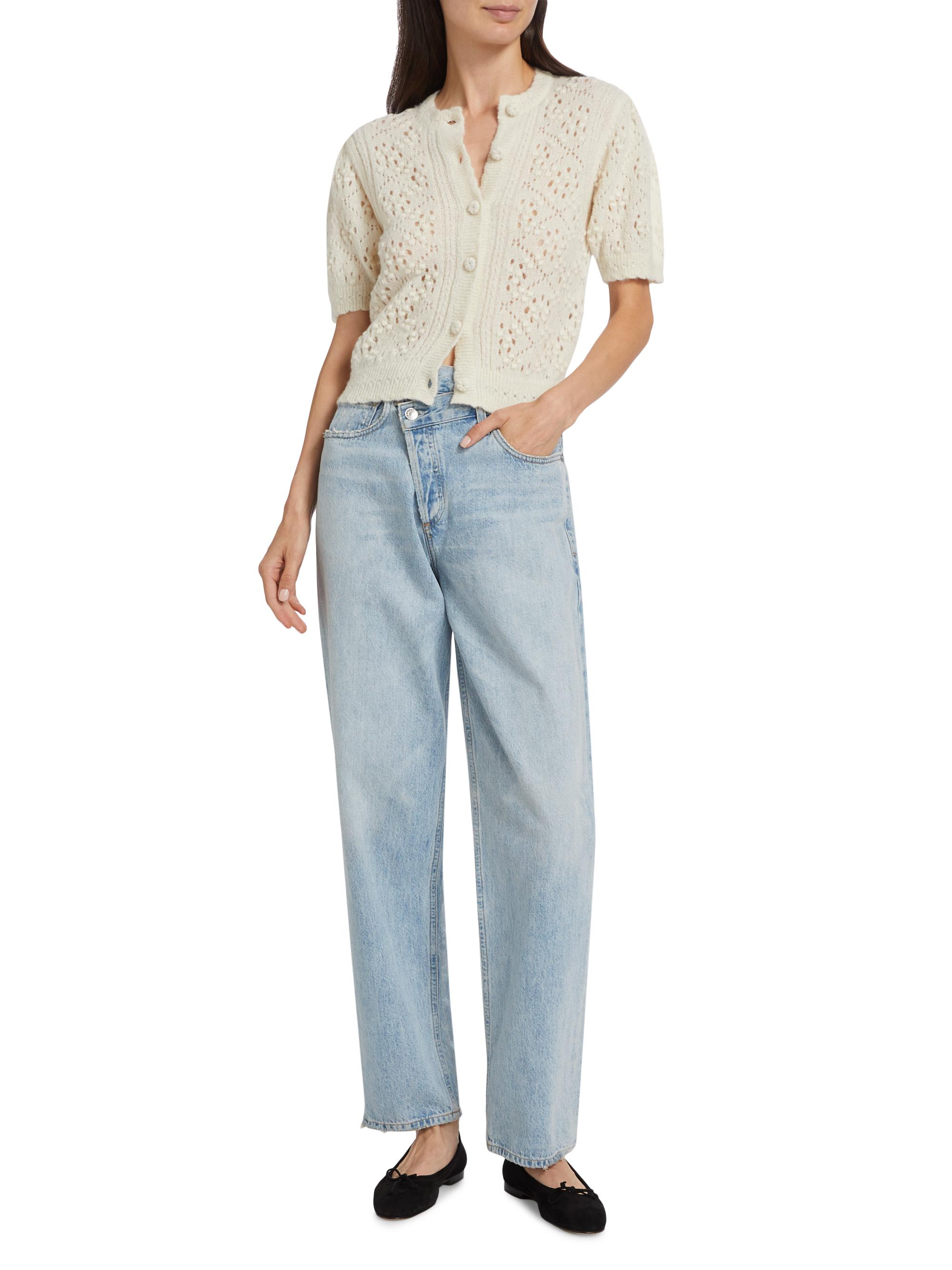 DÔEN Mirabelle Alpaca-Blend Short-Sleeve Cardigan | Saks Fifth Avenue