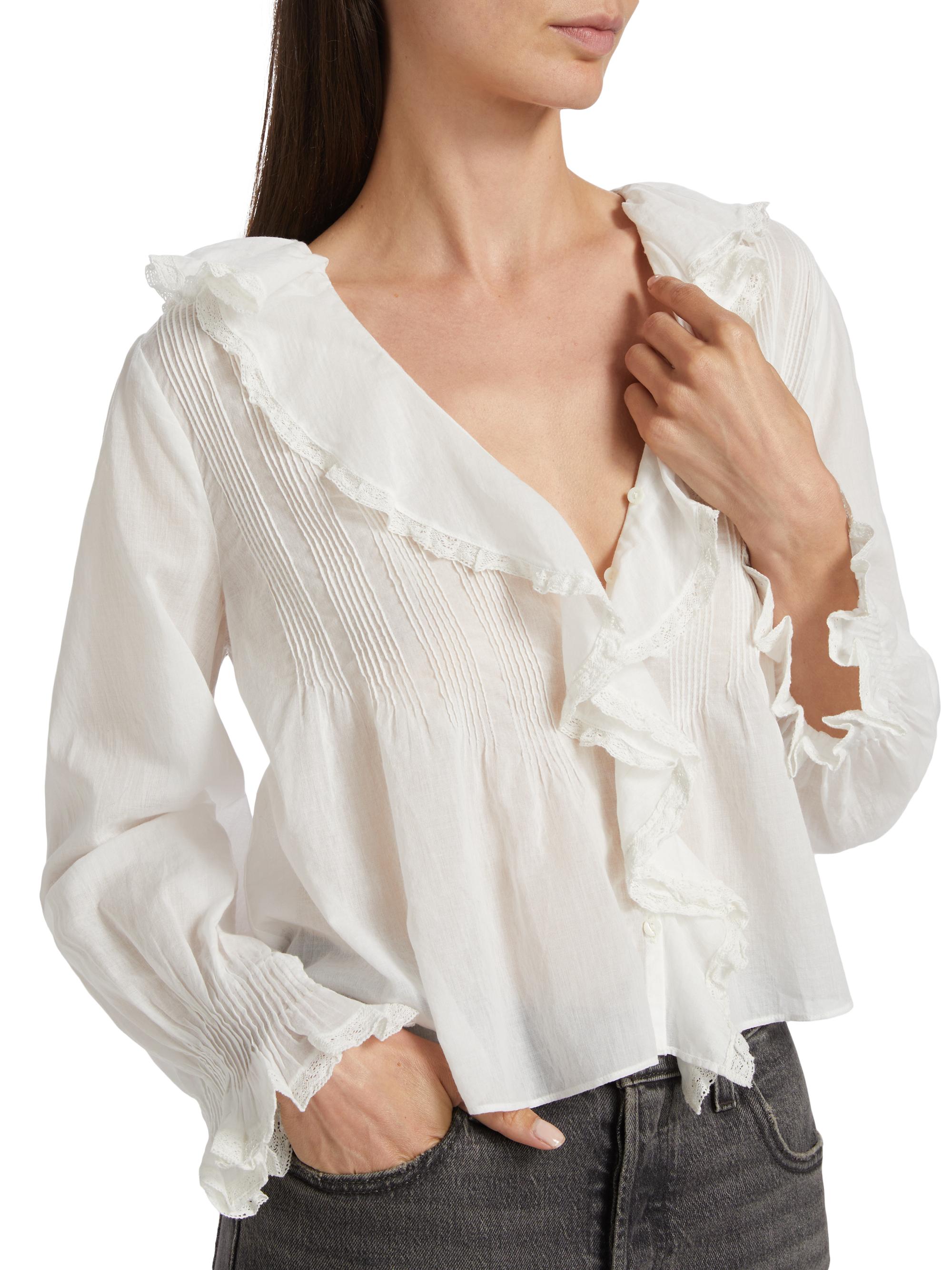 トップス lace collar hem shoulder pintuck SH HM Antique Vintage BELGIAN BRUSSELS DUCHESSE POINT DE GAZE LACE