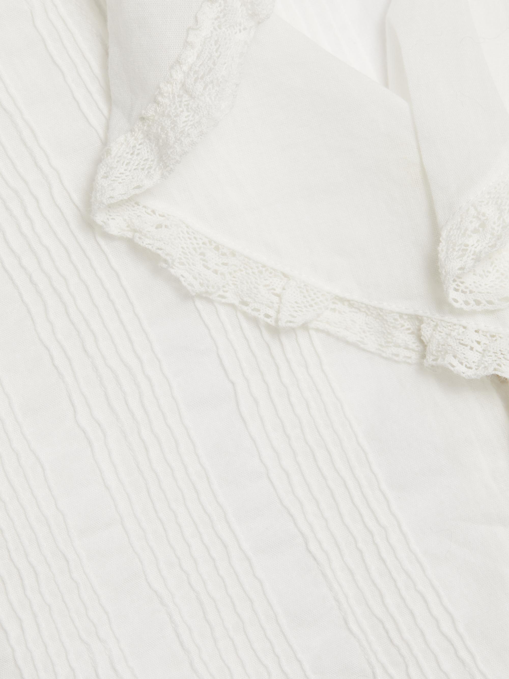 DÔEN Hardy Pintuck Cotton Shawl-Collar Blouse | Saks Fifth Avenue