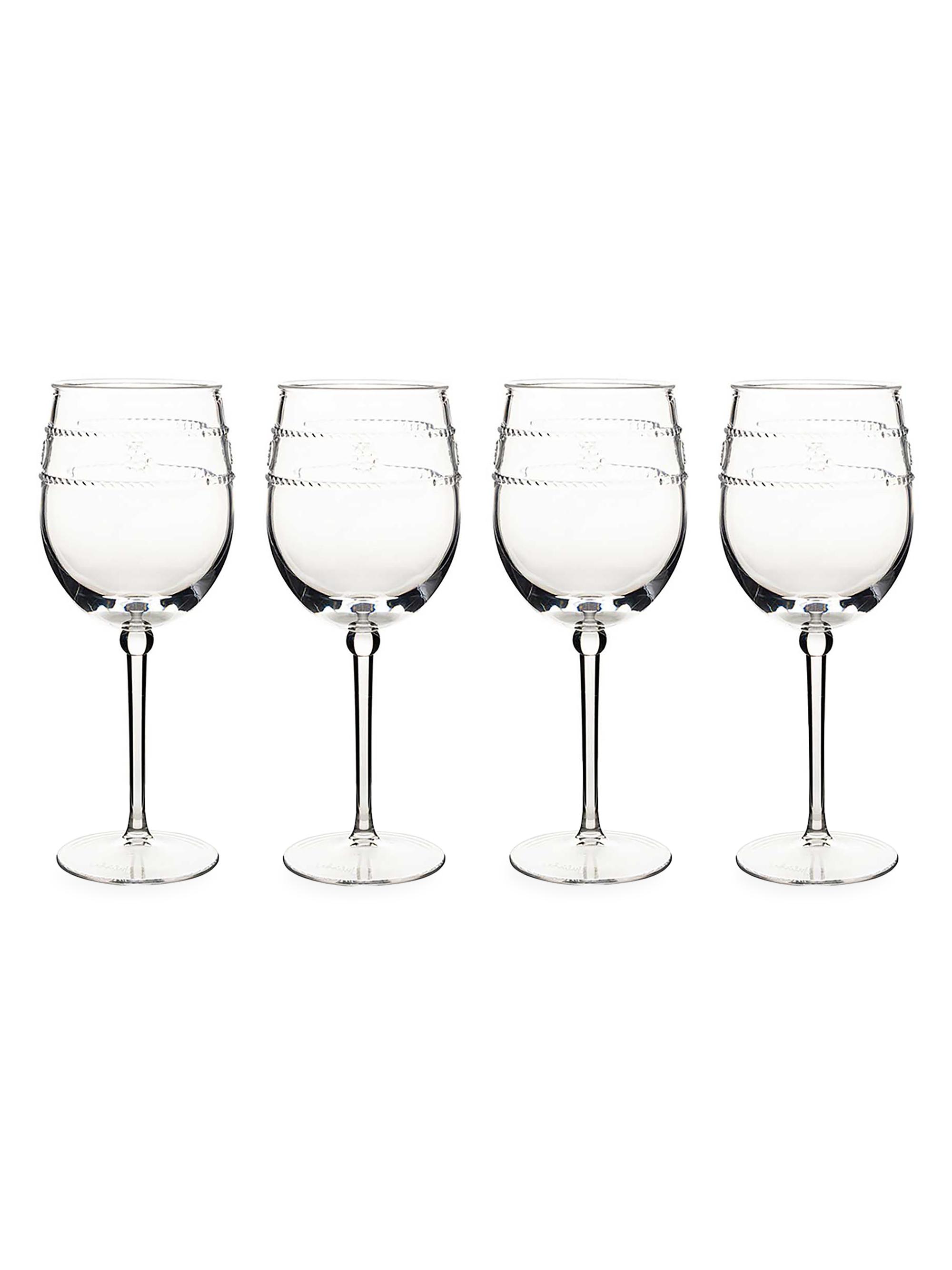 Juliska Isabella Acrylic 4-Piece Wine Glass Set - Clear
