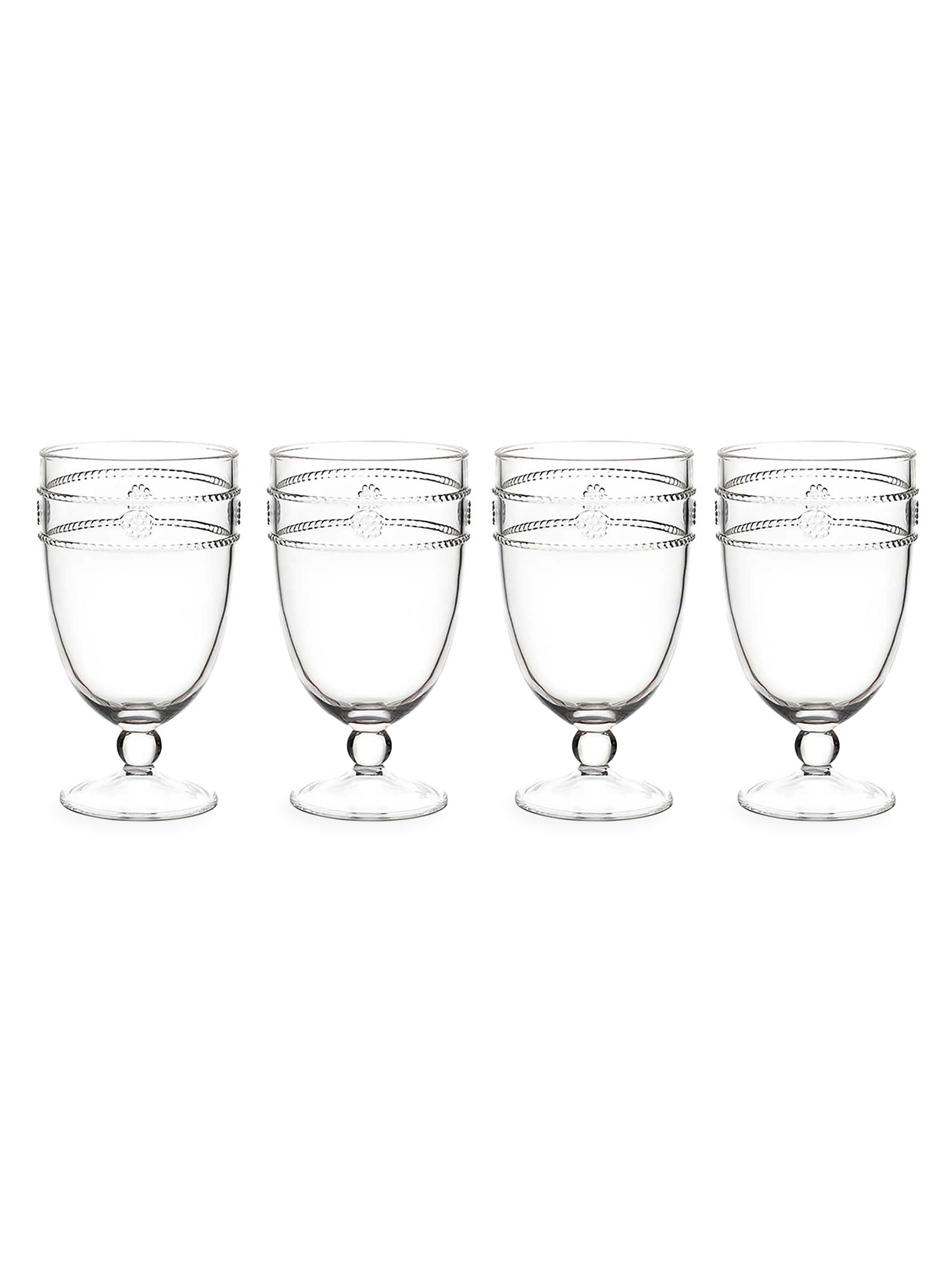 Juliska Isabella Acrylic 4-Piece Goblet Set - Clear