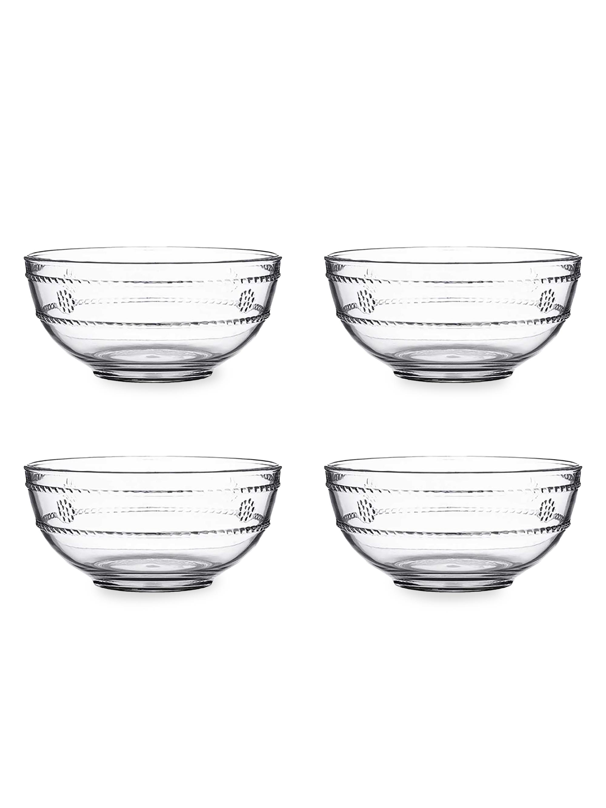Juliska Isabella 4-Piece Acrylic Bowl Set - Clear