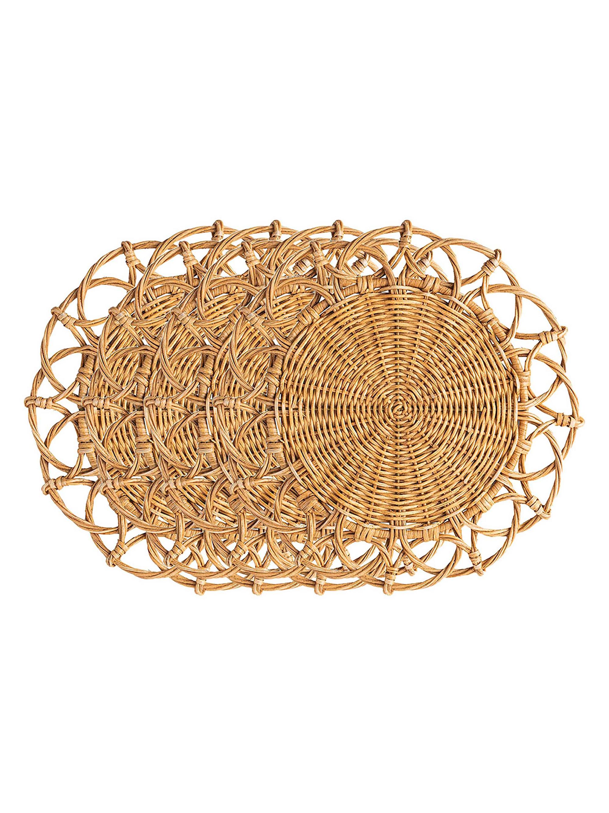 Juliska Provence 4-Piece Rattan Placemat Set - Natural Whitewash