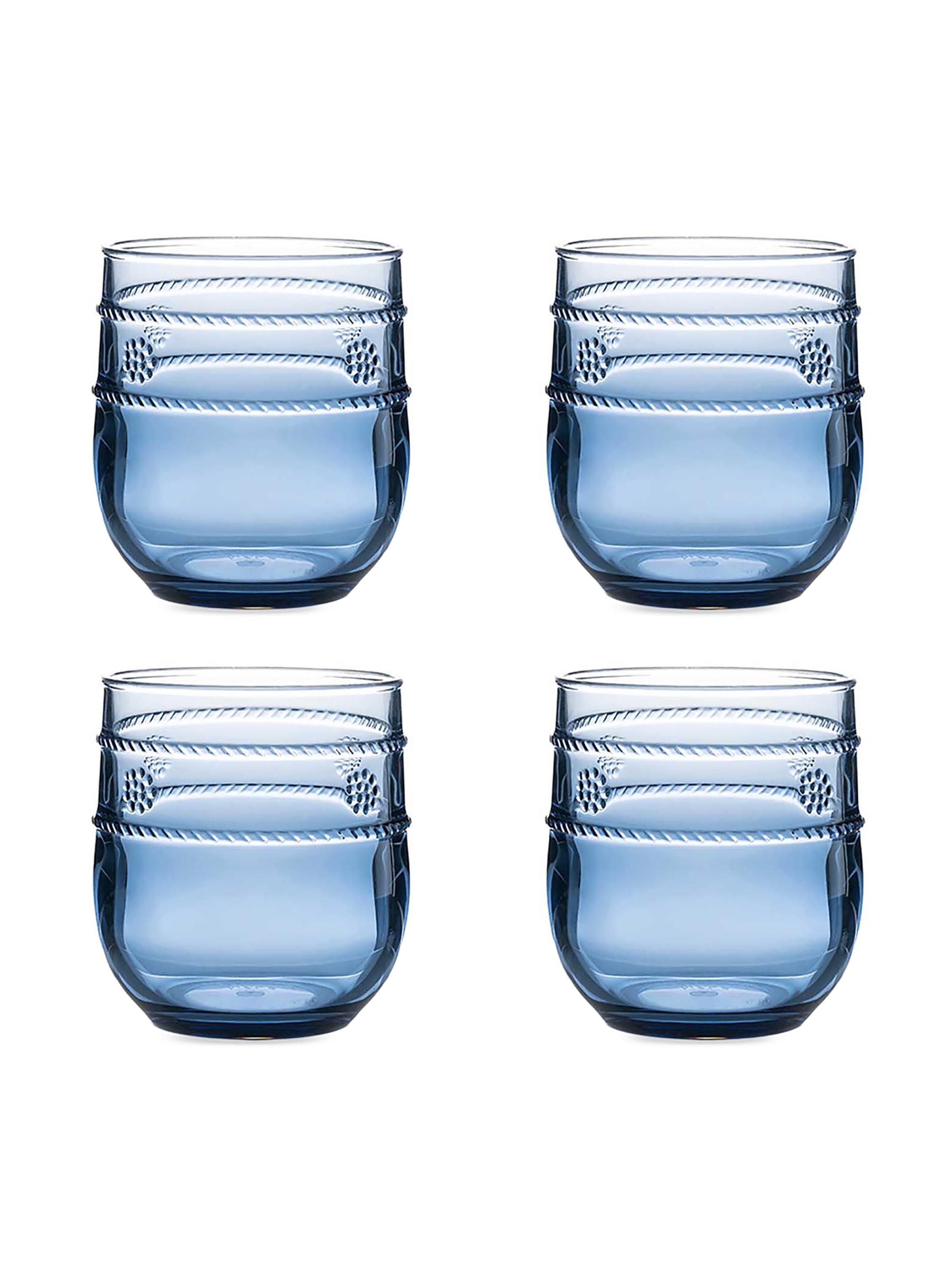 Juliska Isabella Acrylic 4-Piece Small Tumbler Set - Blue